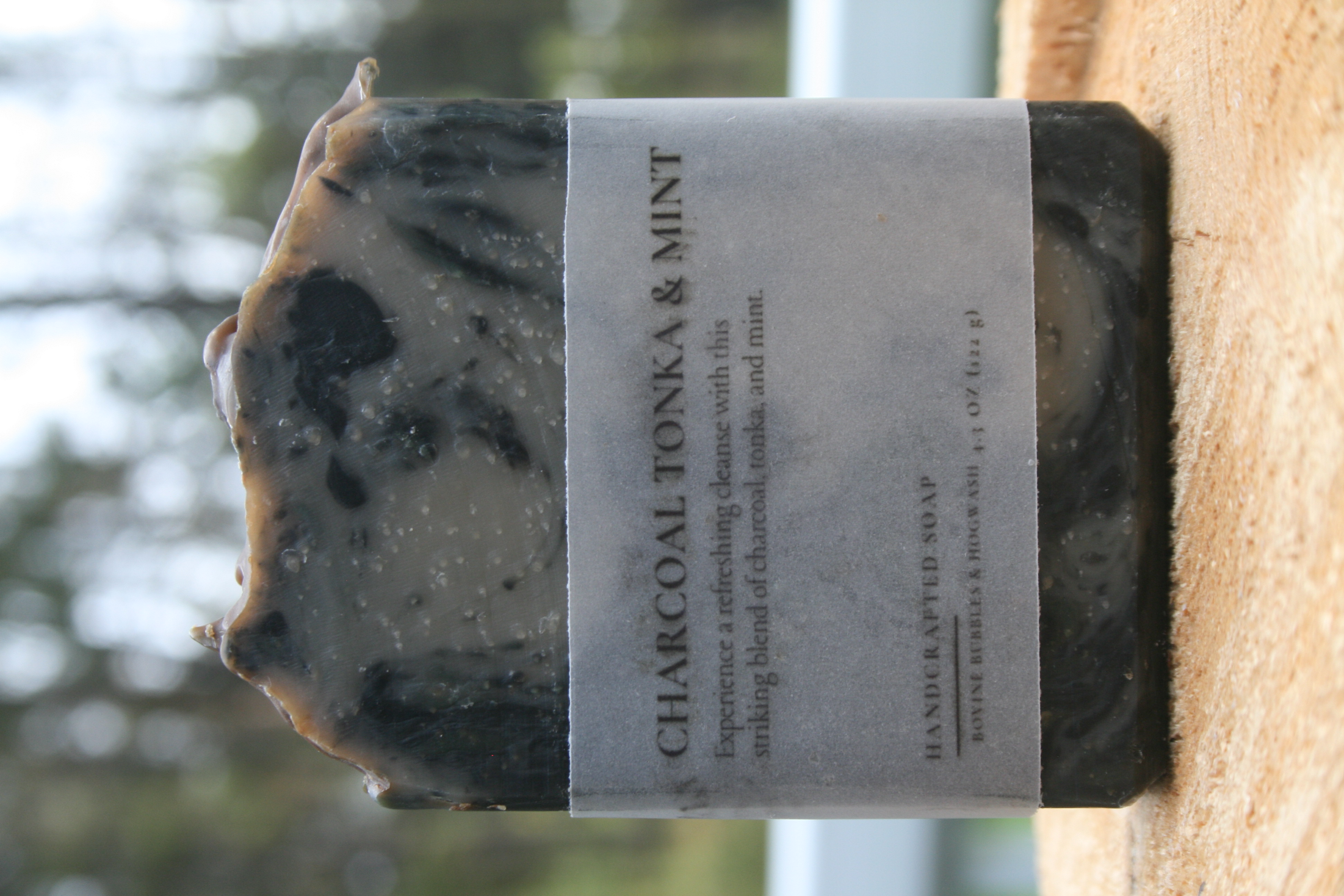 Charcoal Tonka and Mint Handcrafted Soap