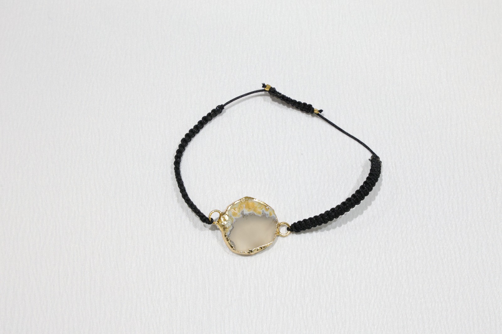 Beyaz Doğal Akik Taşlı Kolye & Bileklik Kombini – El Yapımı Zarif Takım