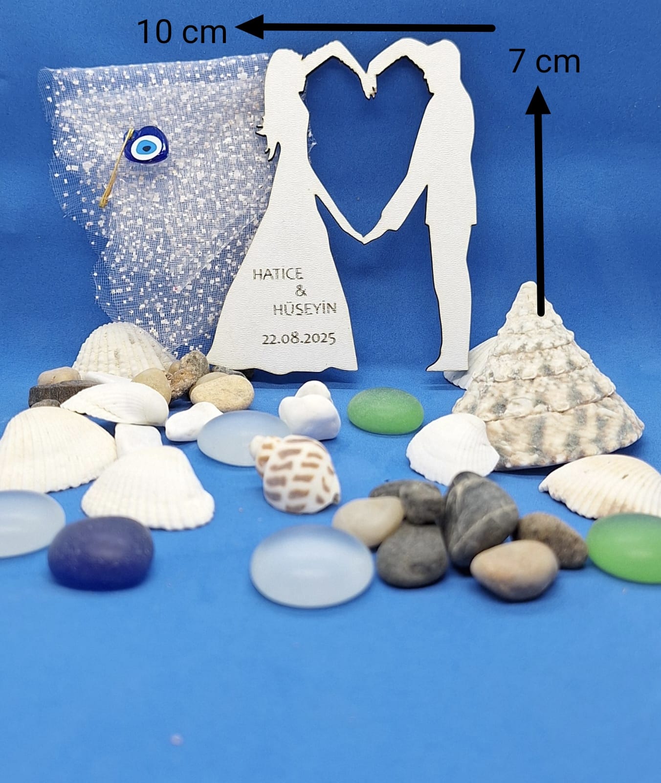 Kişiye Özel Gelin & Damat Siluetli Ahşap Nikah & Nişan Hatırası