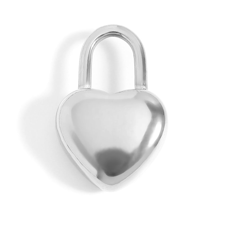 Heart-Shaped Charm - Padlock design