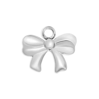 Gold Bow Charm Pendant