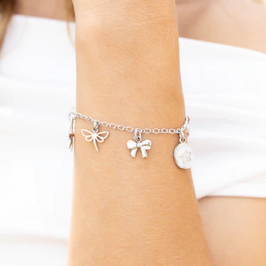 Gold Bow Charm Pendant