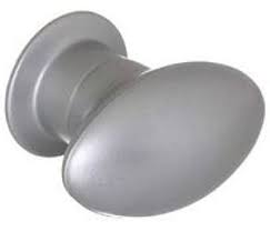 PUXADOR OVAL 038MM  610  PRATA