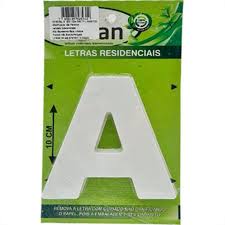 LETRA LUBIAN 3D BRANCA ABS A 10CM