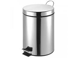 LIXEIRA DE AÇO INOX 5L