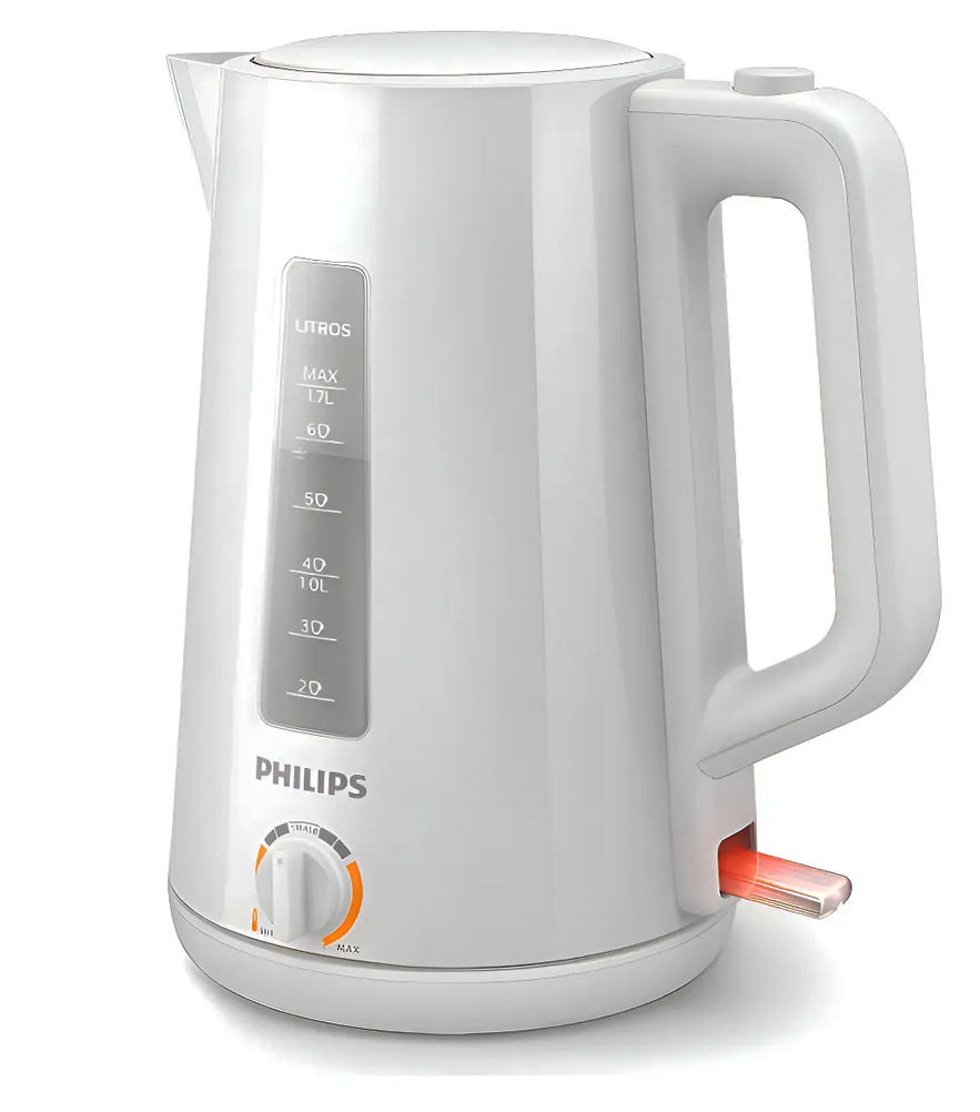 Pava Eléctrica Philips con Corte y Regulador 1.7 Lts blanca HD9368/00