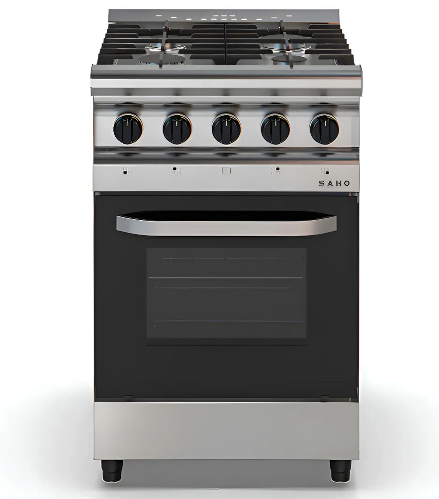 Cocina SAHO Jitaku 550 Morelli 4 hornallas ladrillo refractario
