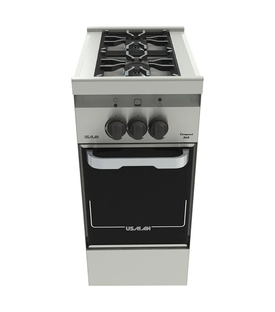Cocina Usman Compact 360 2 Hornallas-Acero inox.