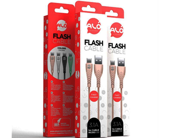 Cable de Carga Aló Lightning Gris (Apple) 3.1A