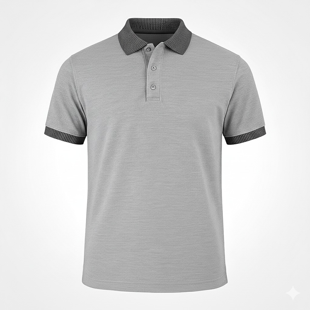 Polos con Ribete en Cuello y Mangas con Logos Bordados