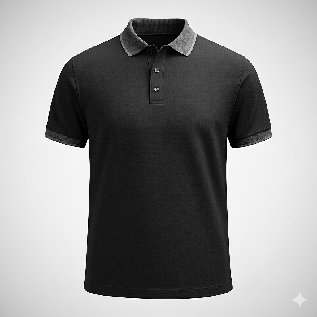 Polos con Ribete en Cuello y Mangas con Logos Bordados