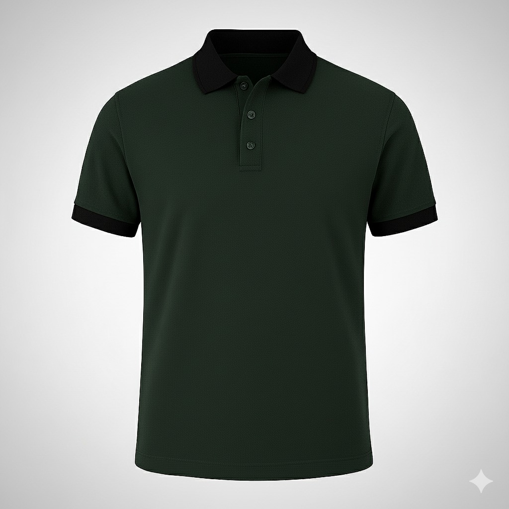 Polos con Ribete en Cuello y Mangas con Logos Bordados