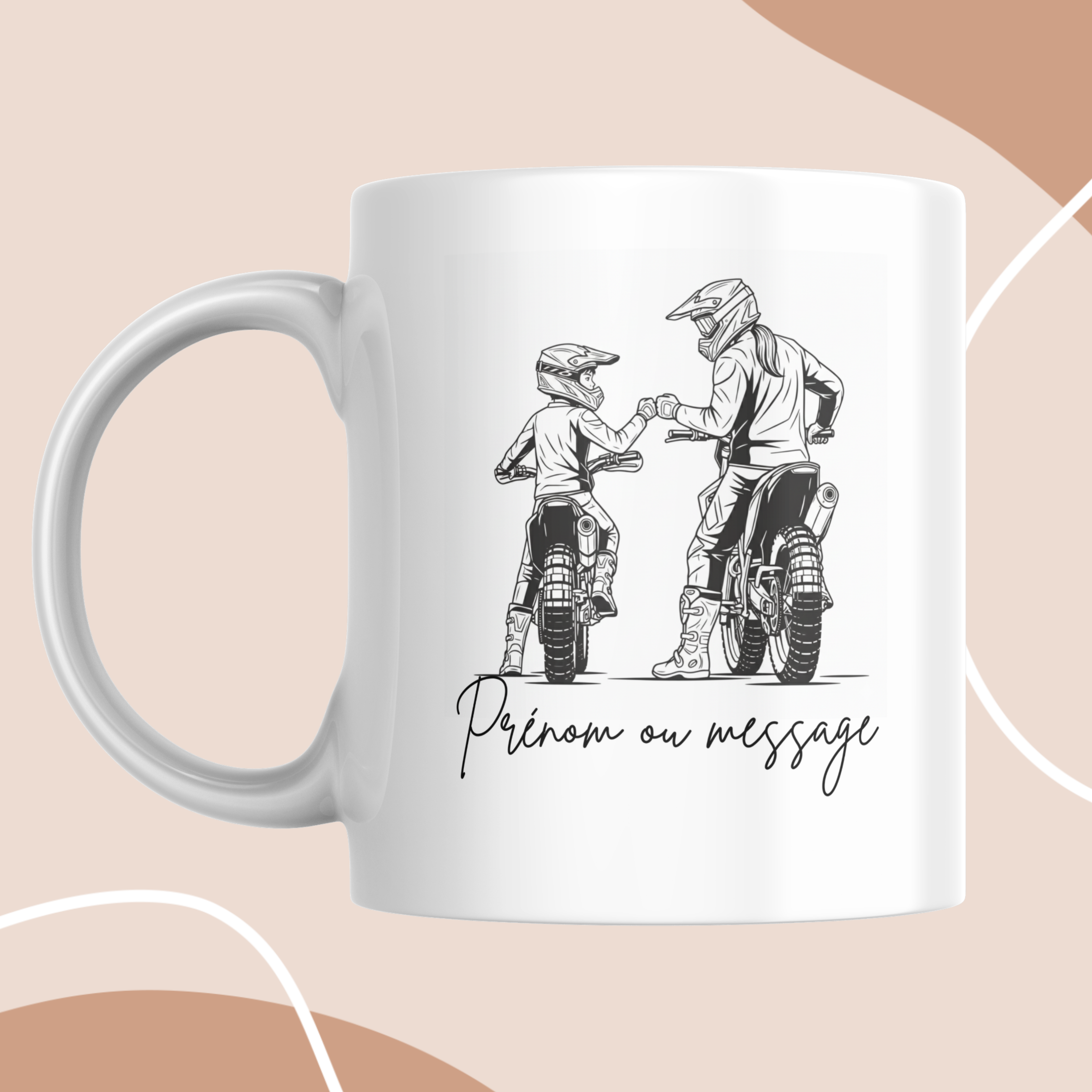 Mug Parent/enfant motards personnalisable