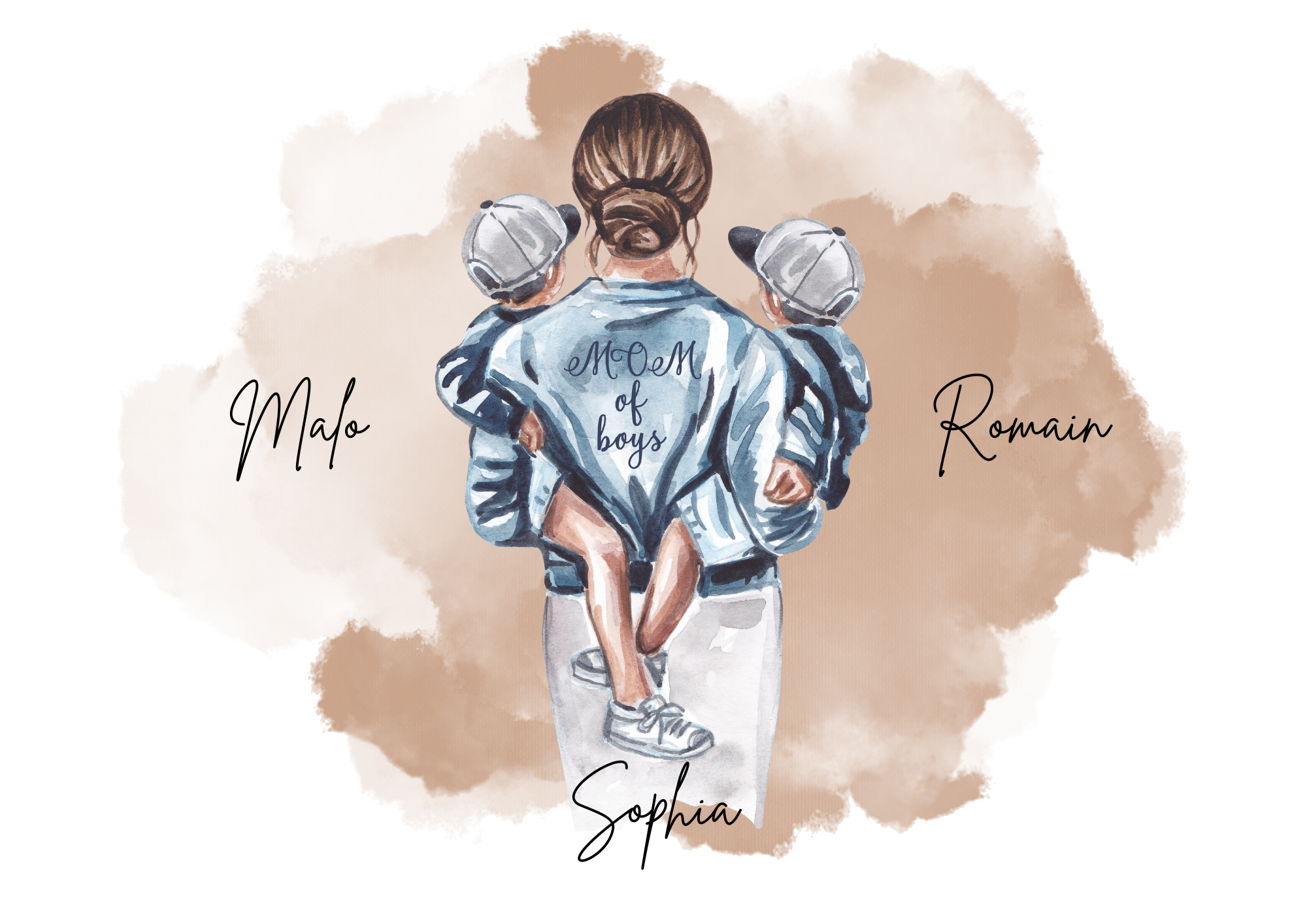 Sac fourre-tout Maman/2 enfants