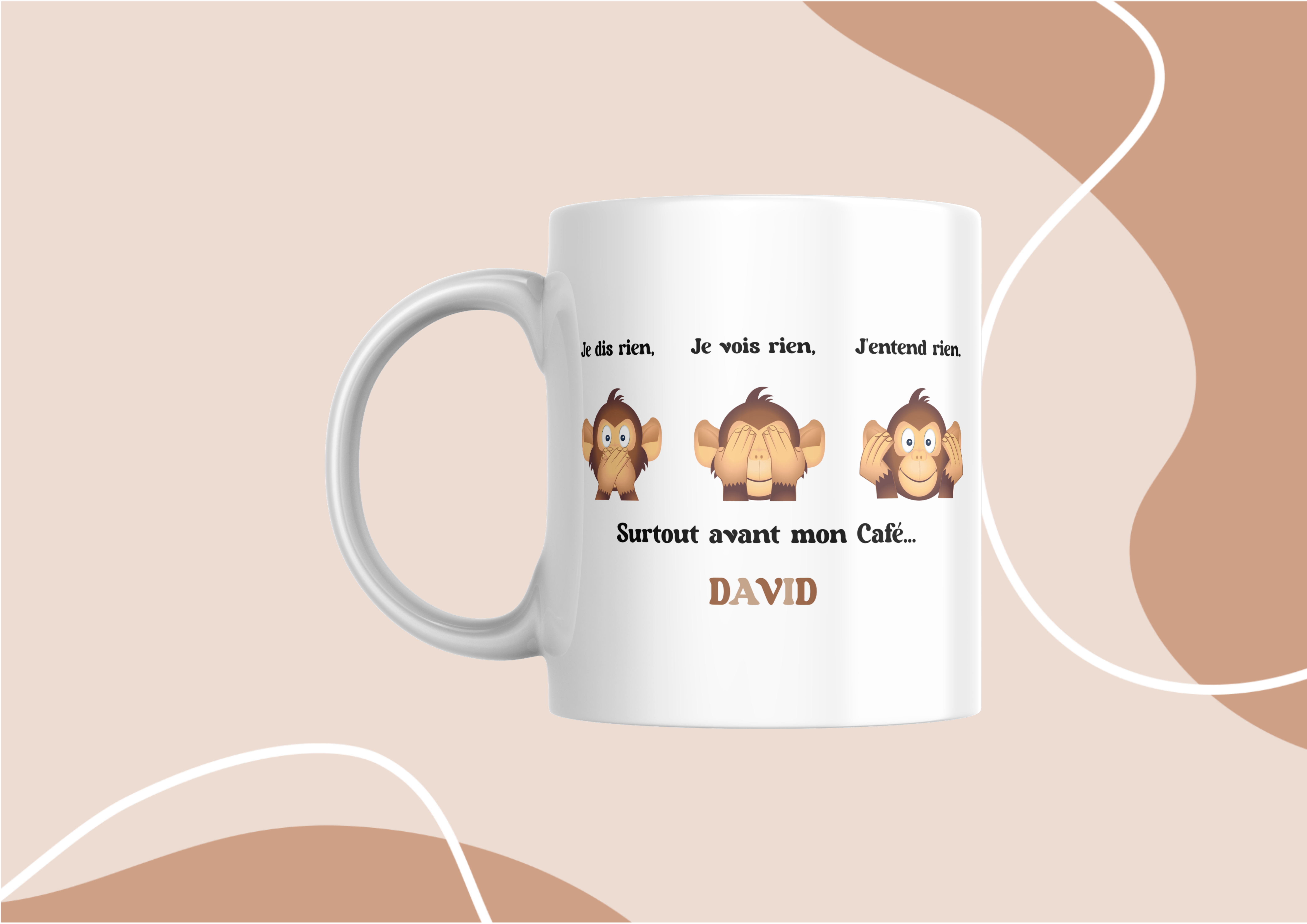 Mug personnalisé Singes