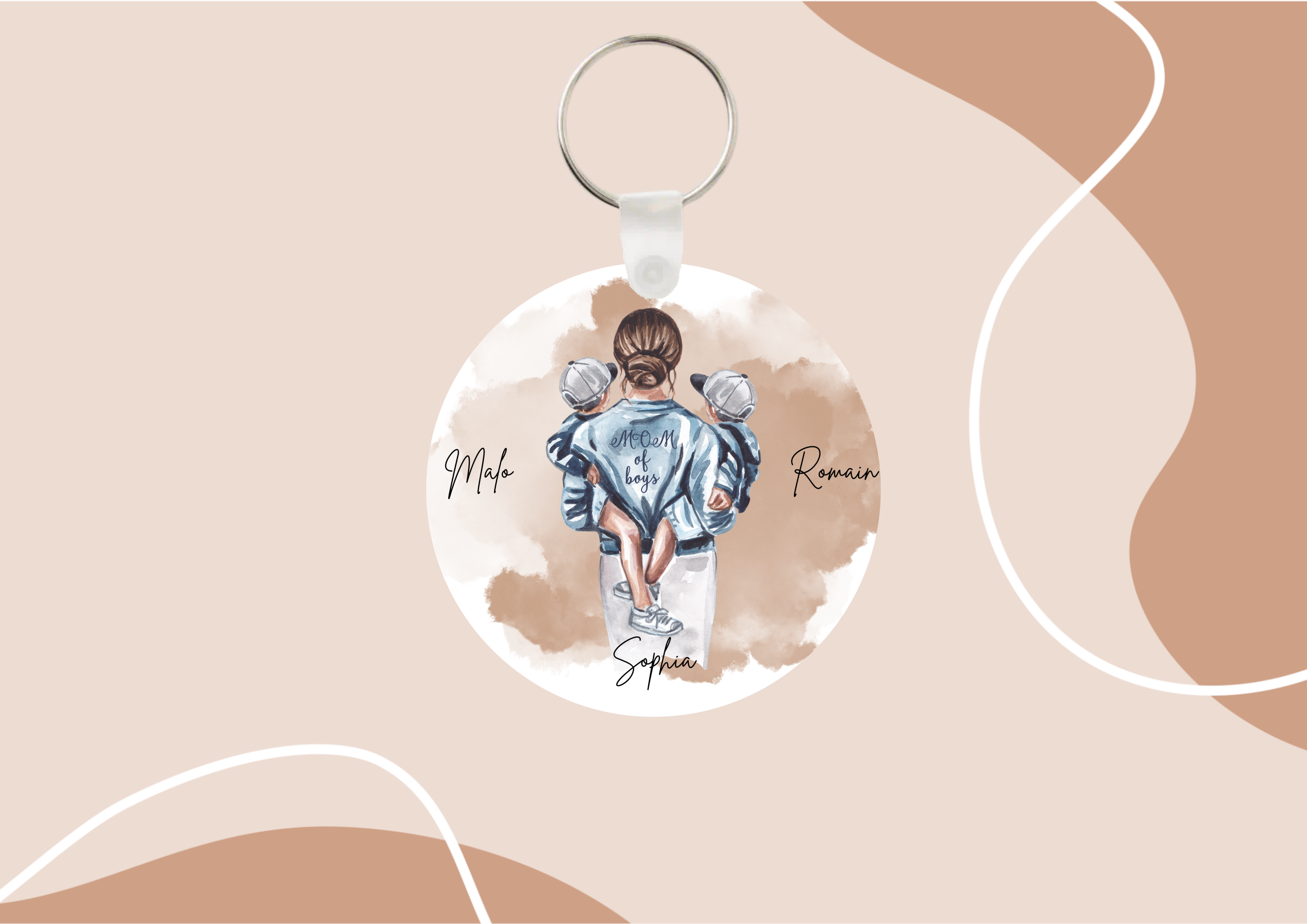 Porte-clés personnalisé Mère/enfants