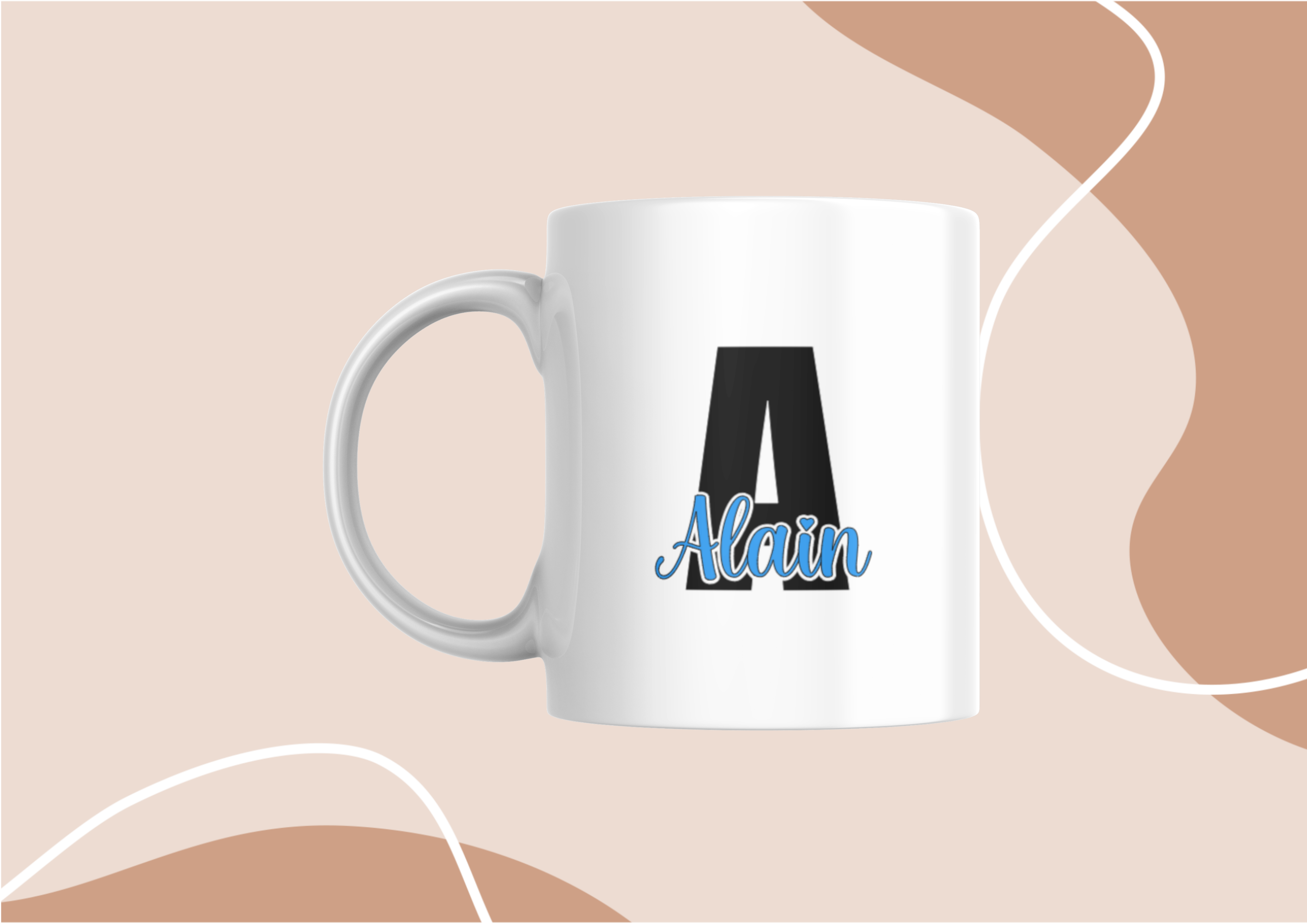 Mug Lettre + Prénom
