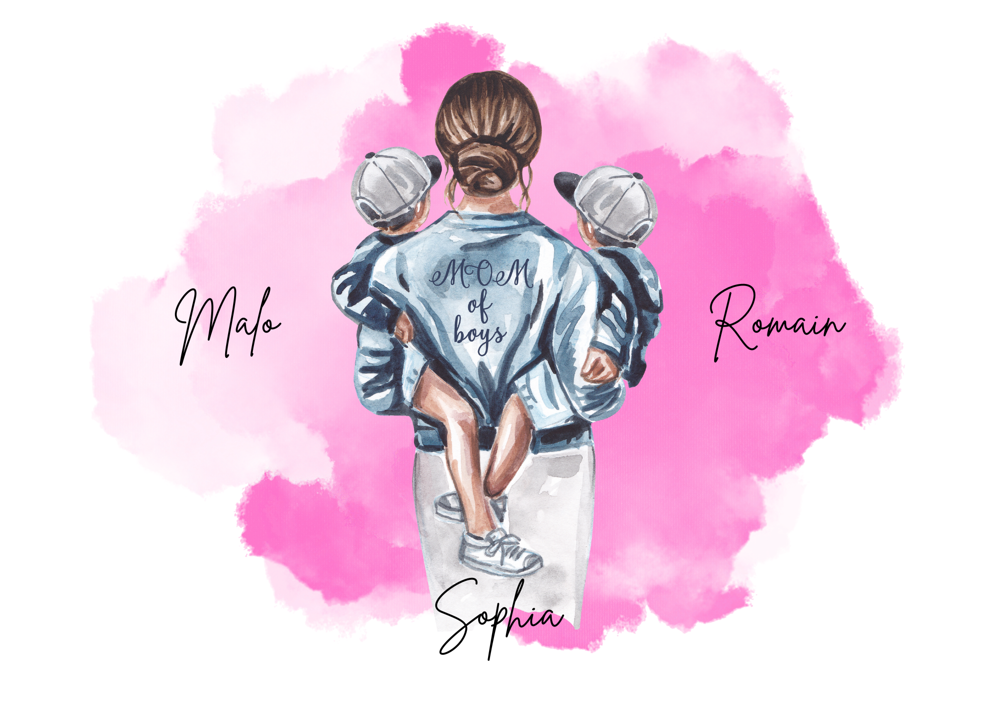 Sac fourre-tout Maman/2 enfants