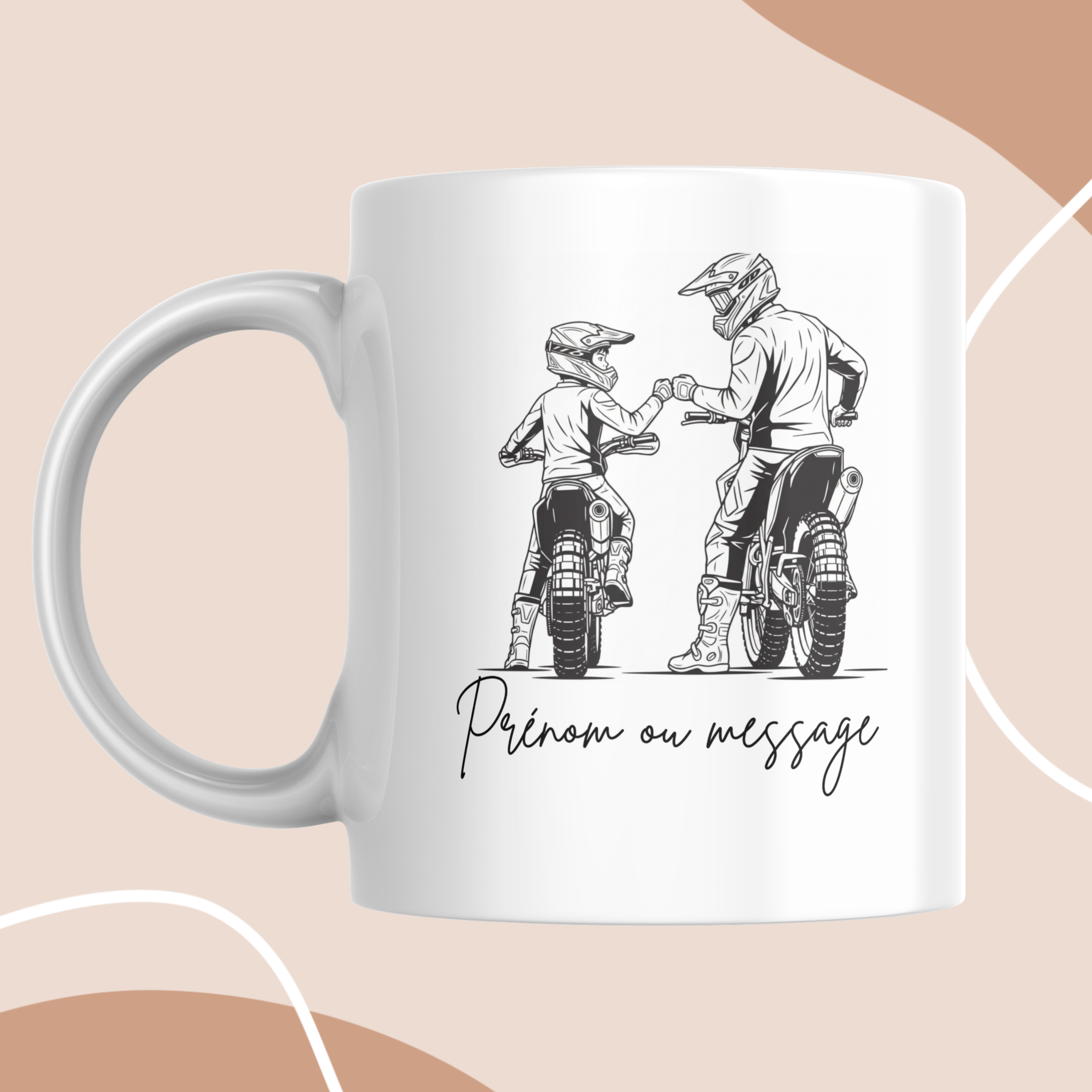 Mug Parent/enfant motards personnalisable