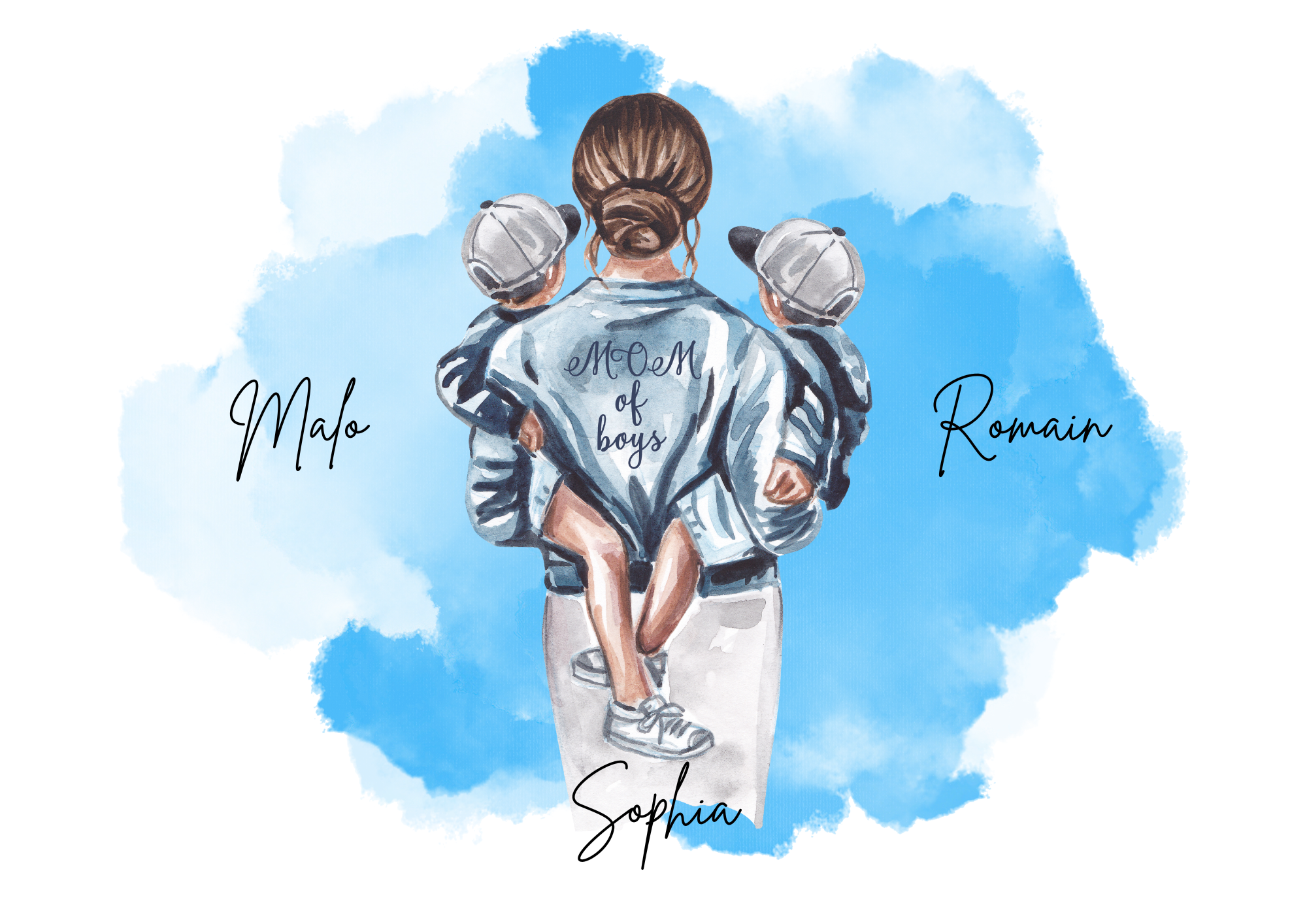 Sac fourre-tout Maman/2 enfants