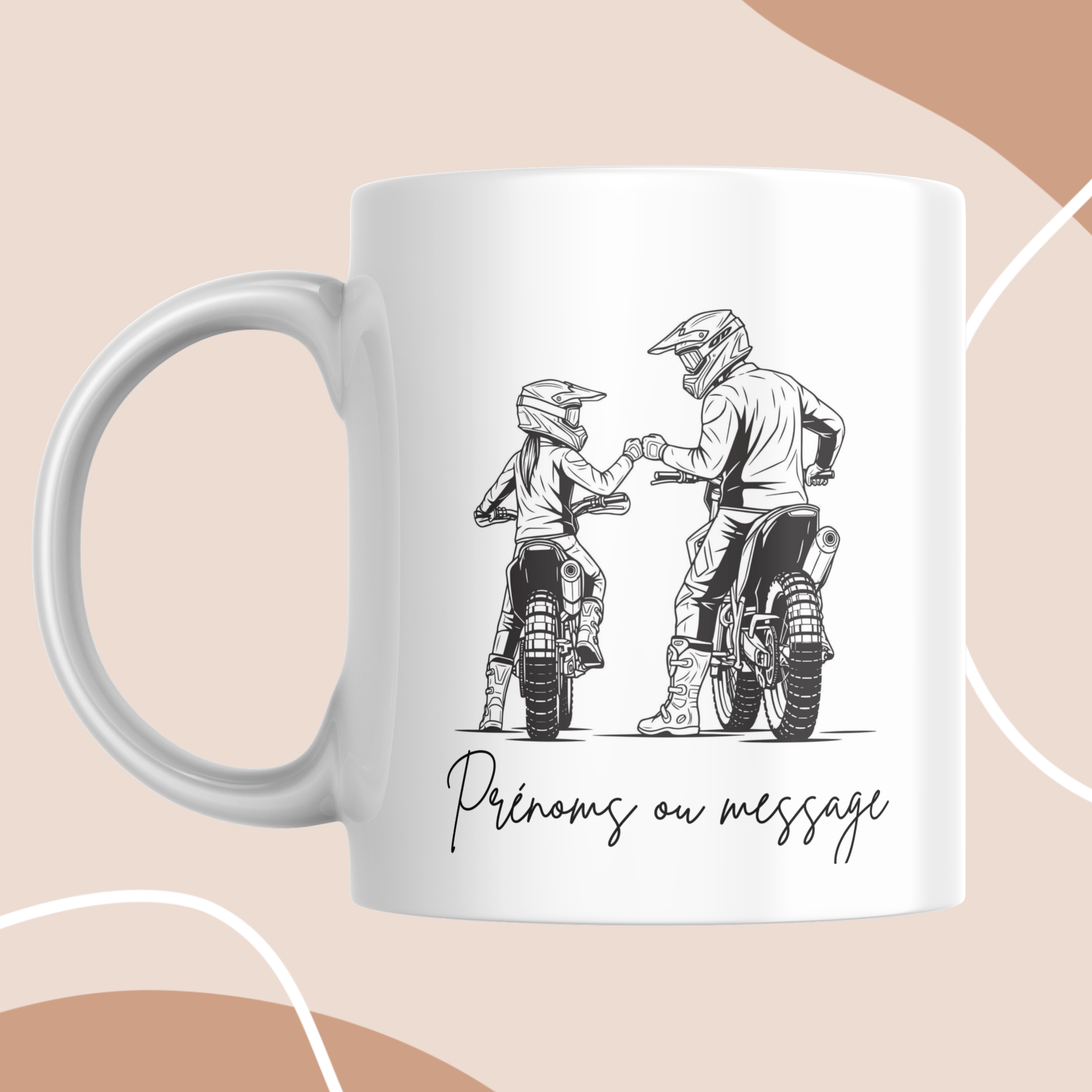Mug Parent/enfant motards personnalisable