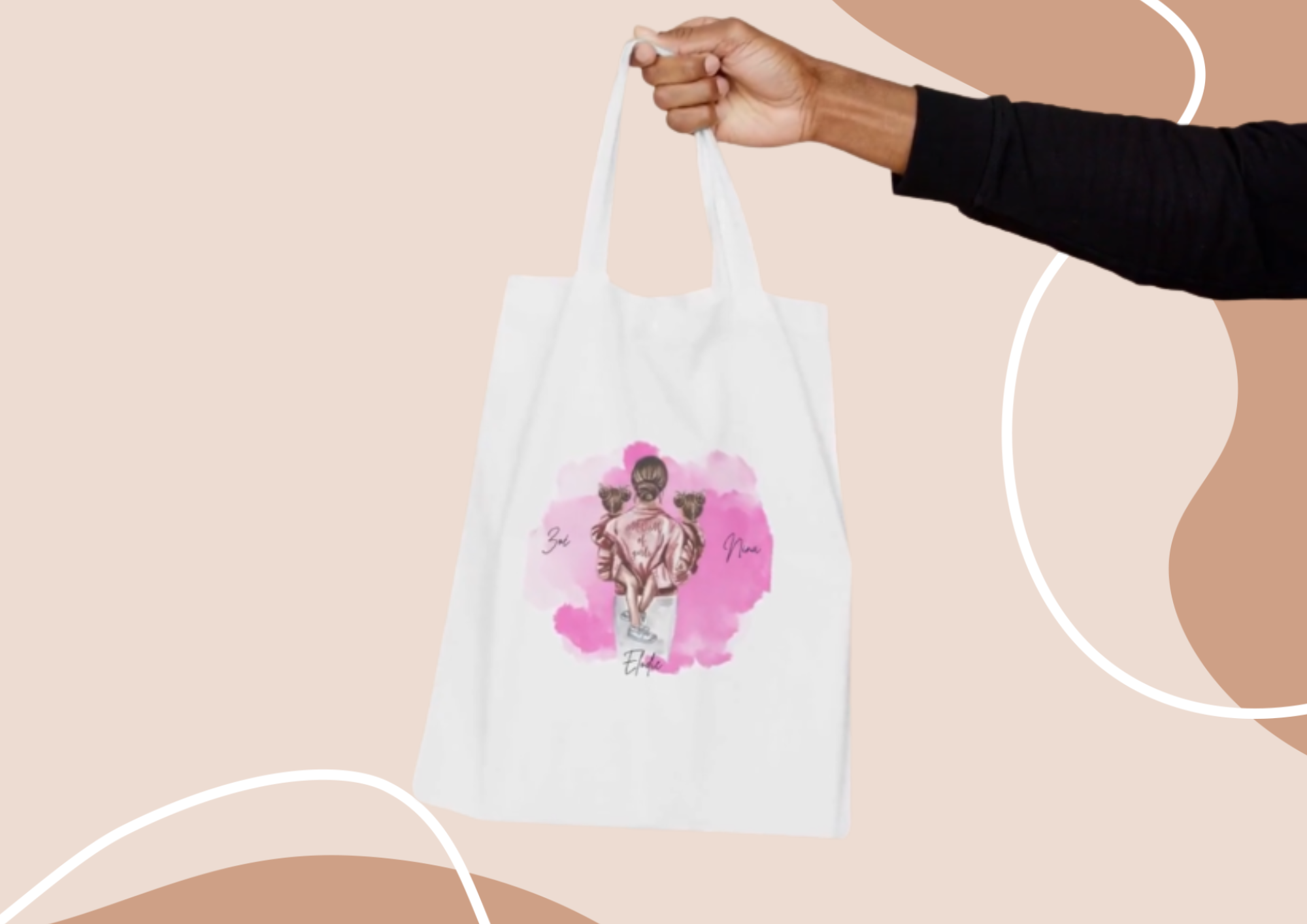 Sac fourre-tout Maman/2 enfants