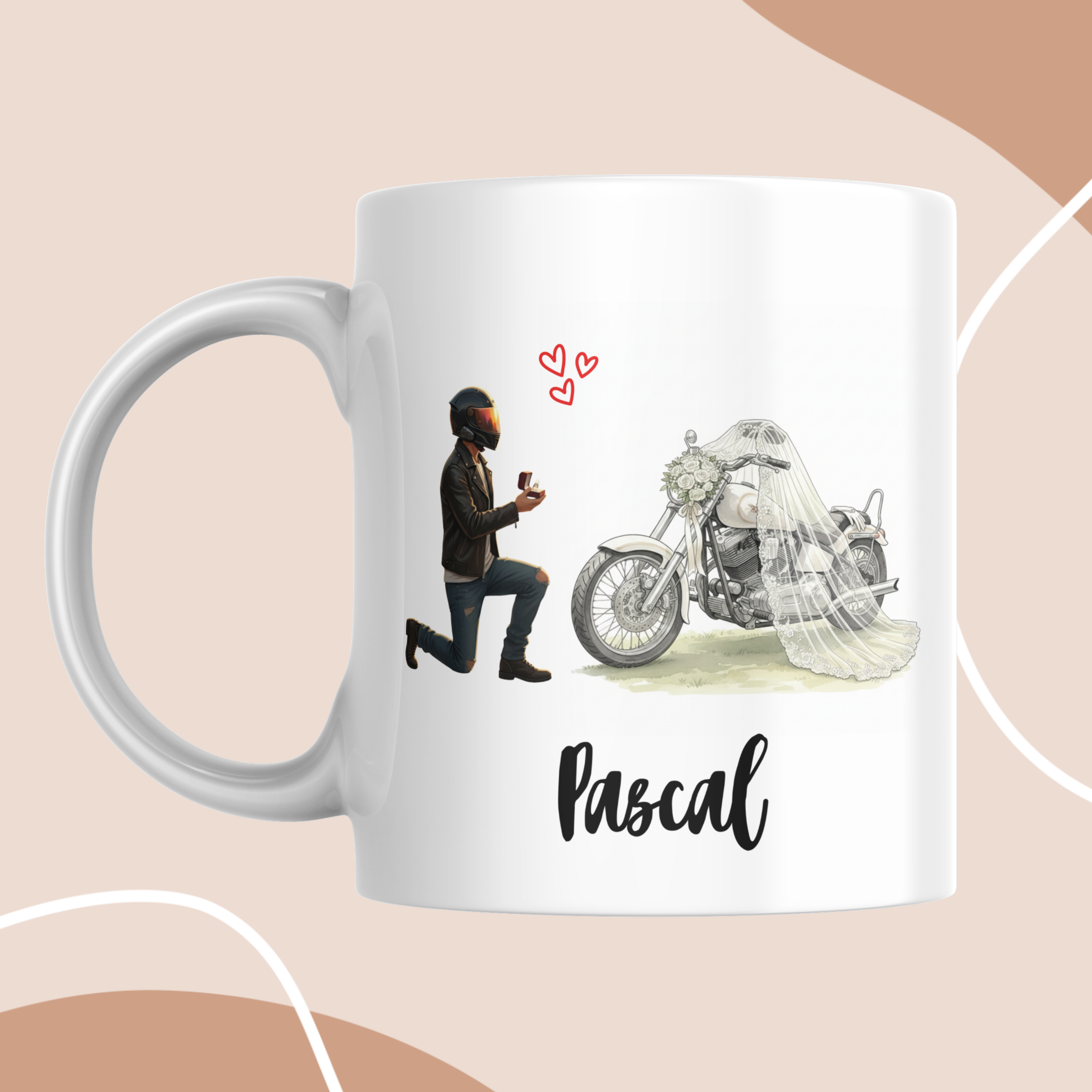 Mug Motard Marié Personnalisable