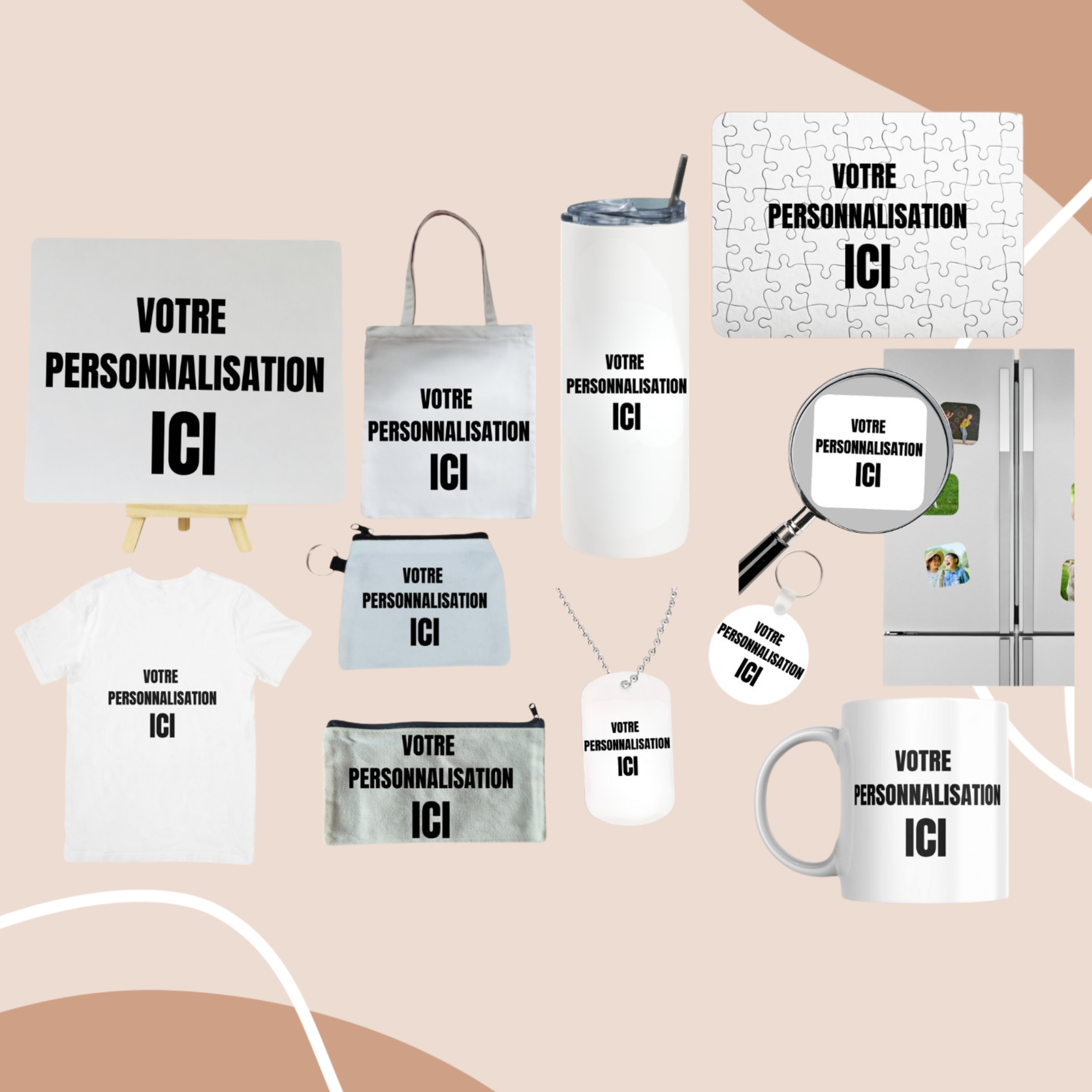 Choix de l'objet à personnaliser