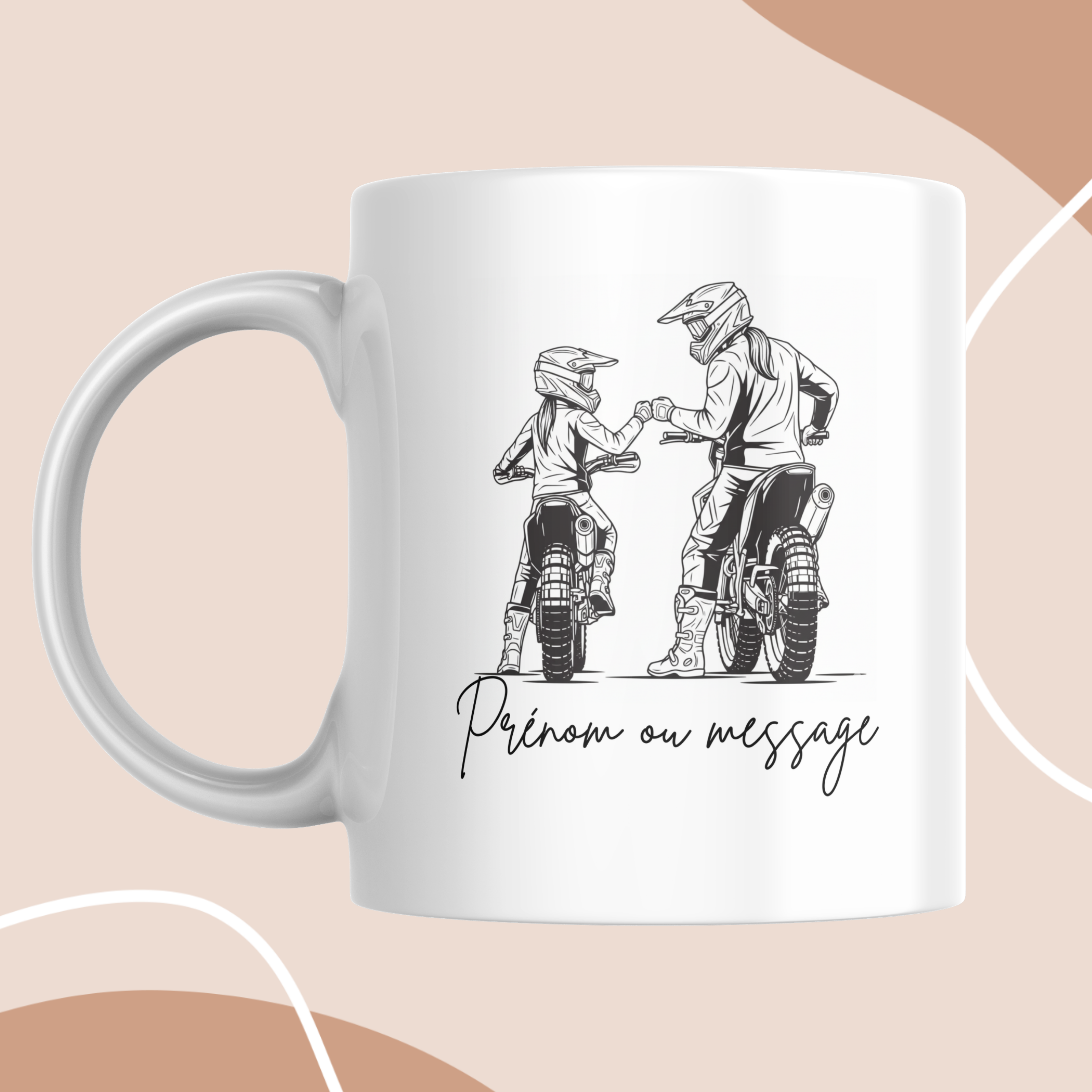 Mug Parent/enfant motards personnalisable