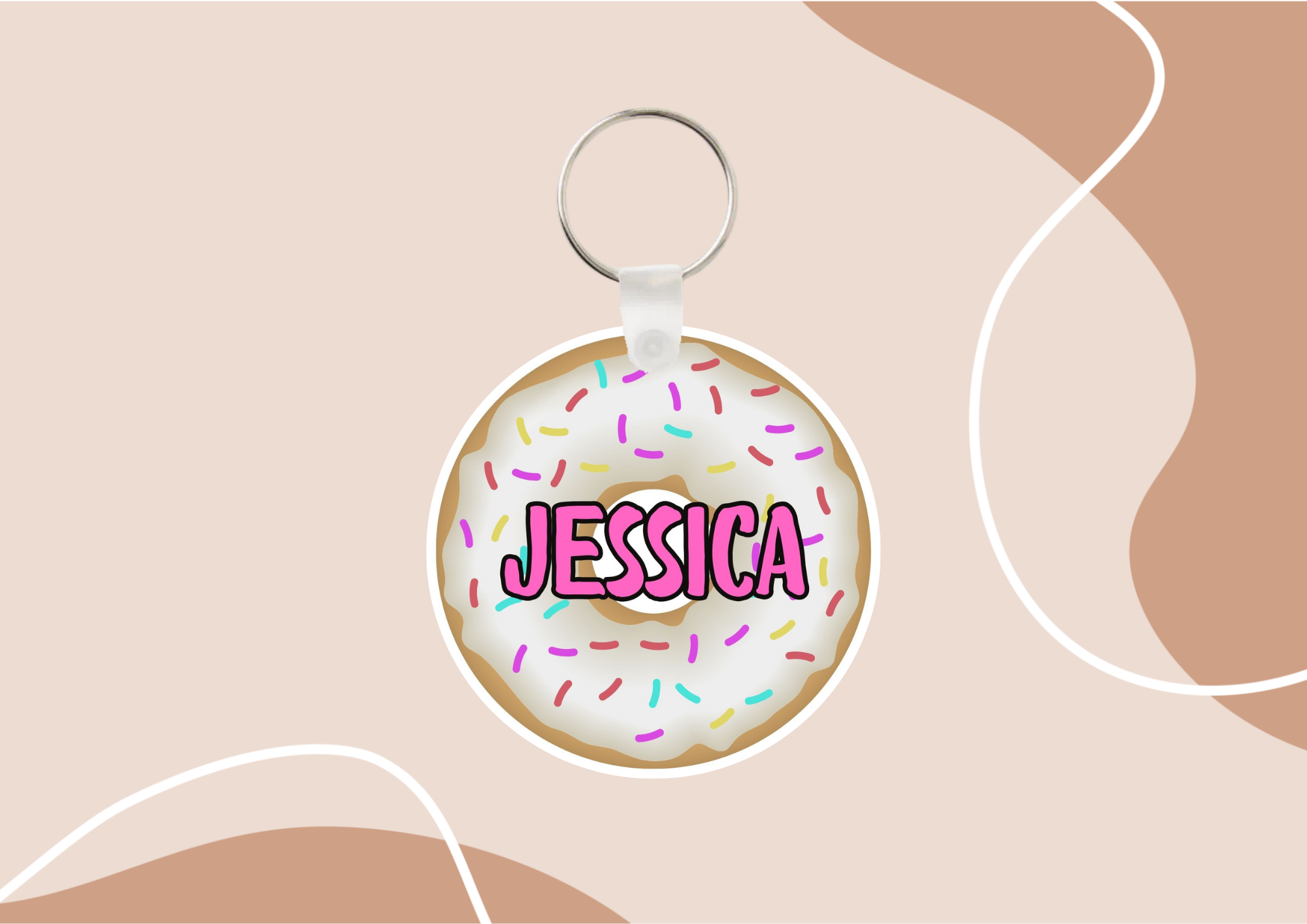 Porte-clés "DONUTS" personnalisé