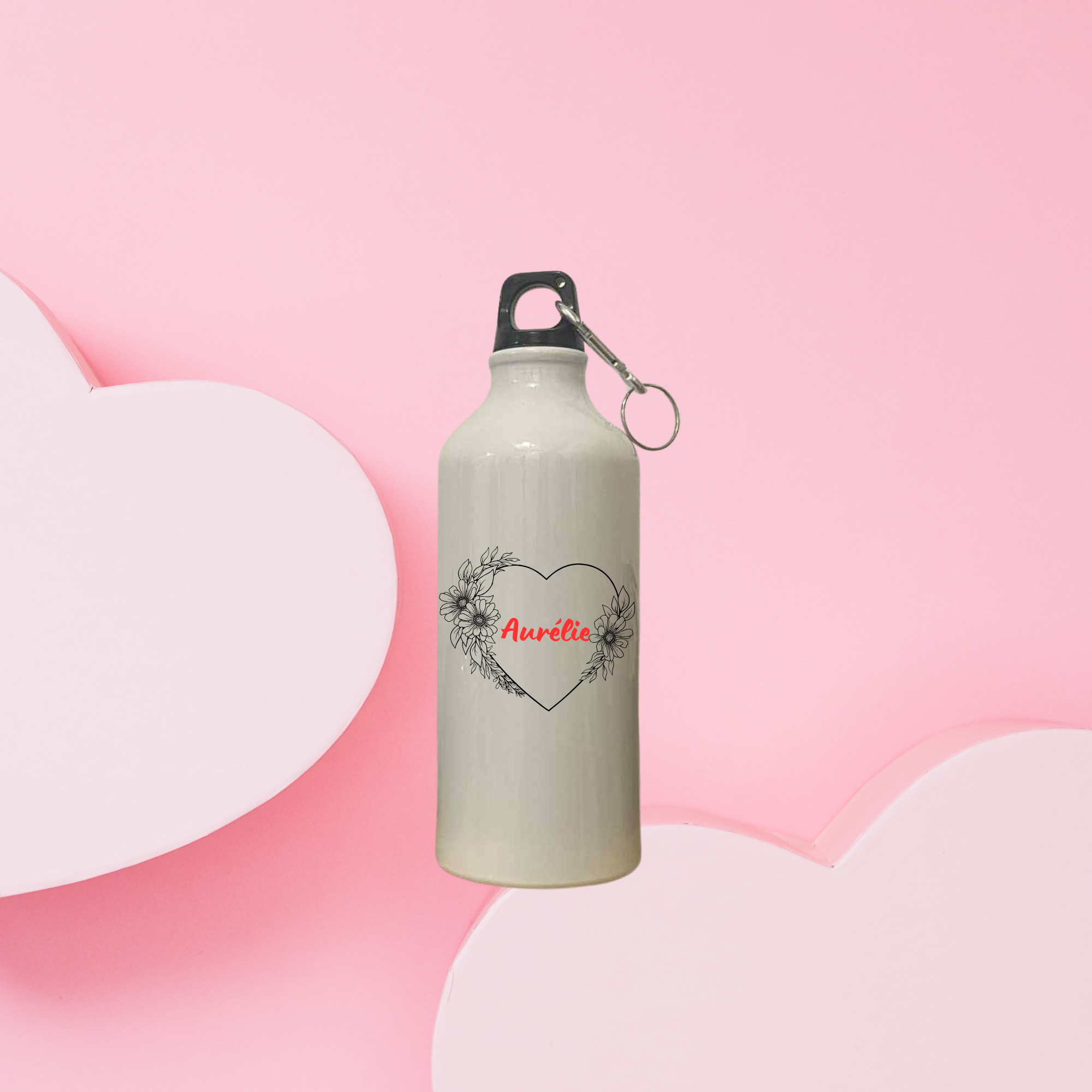 Gourde Coeur + Prénom