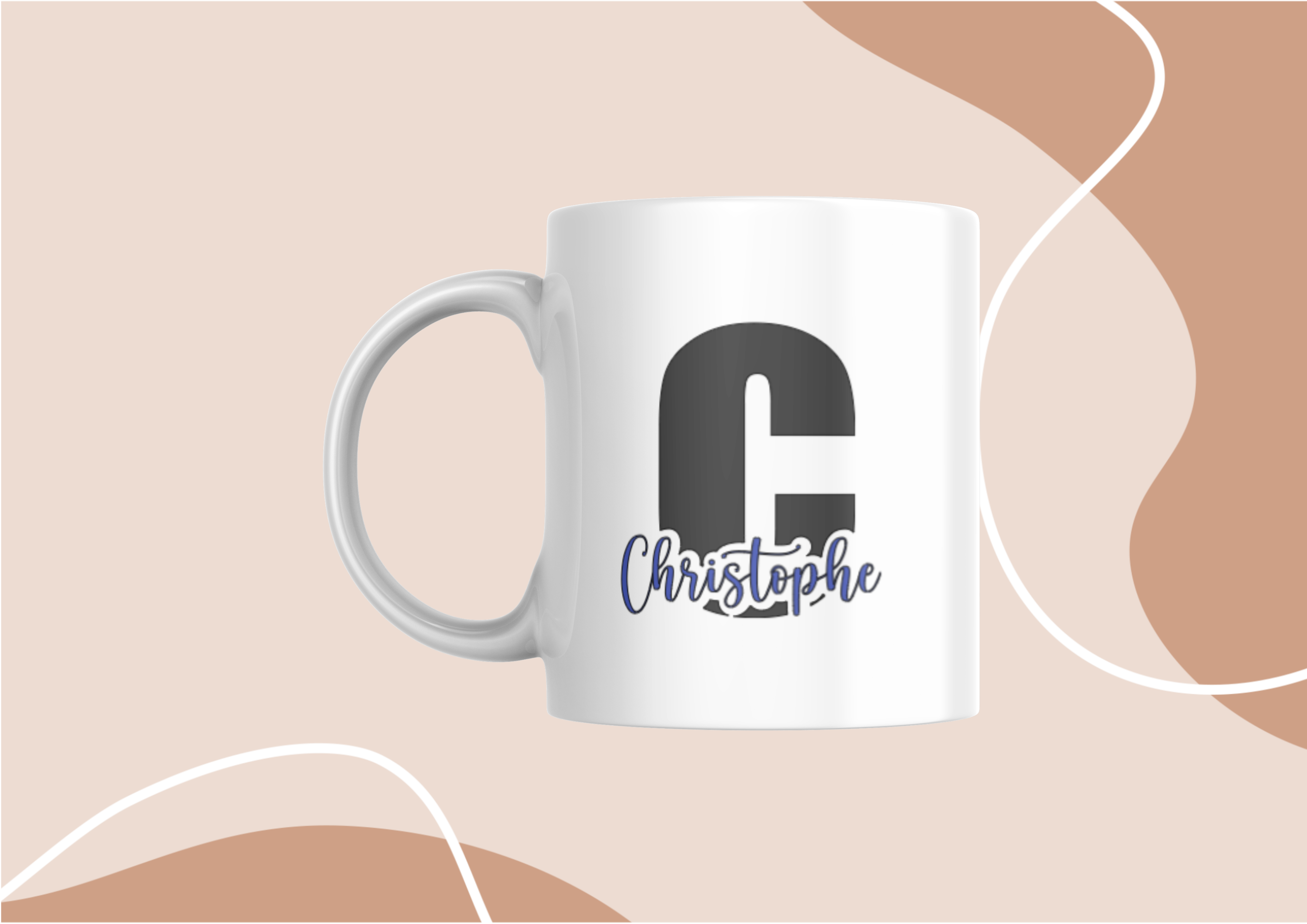 Mug Lettre + Prénom