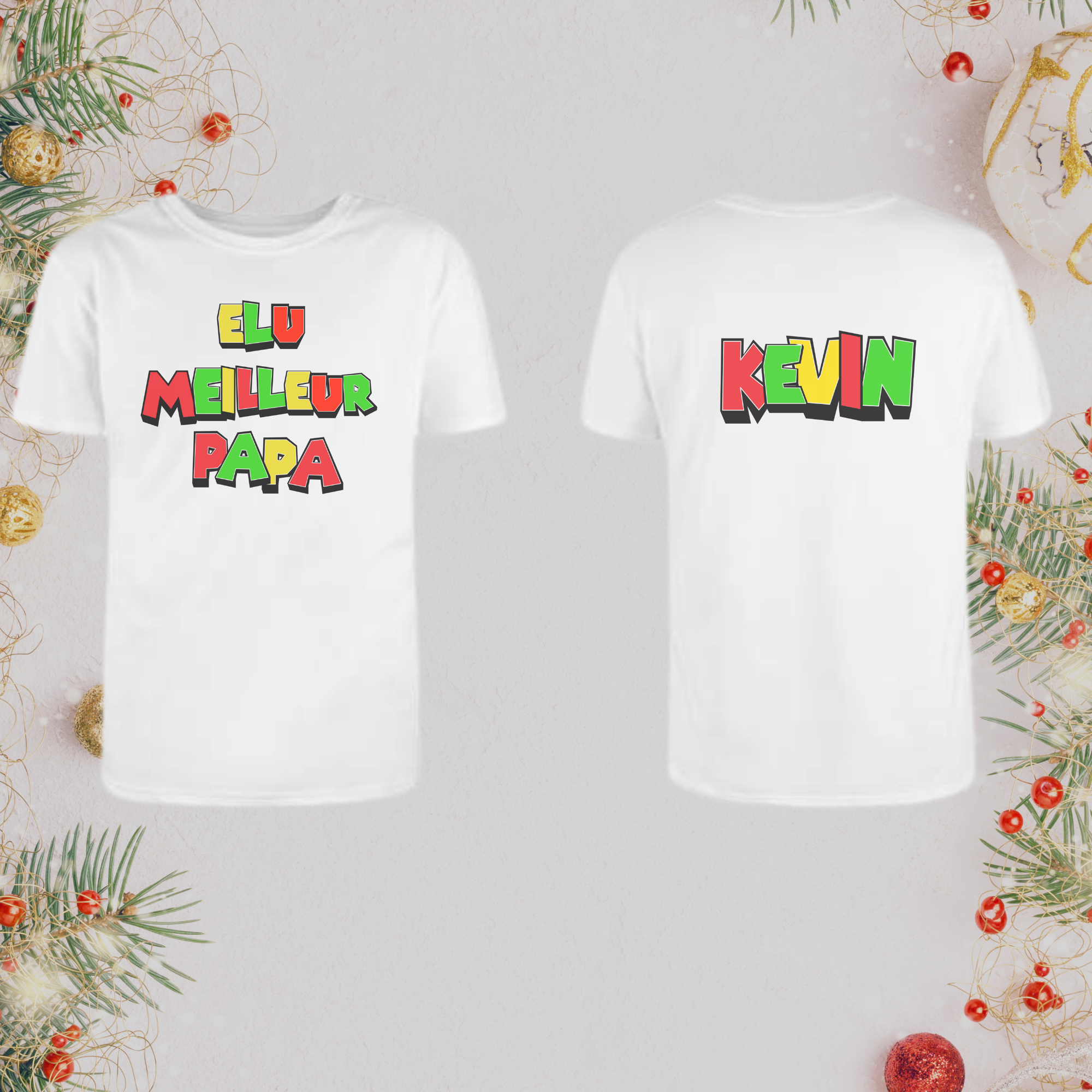 T-shirt personnalisé Élu Meilleur Papa