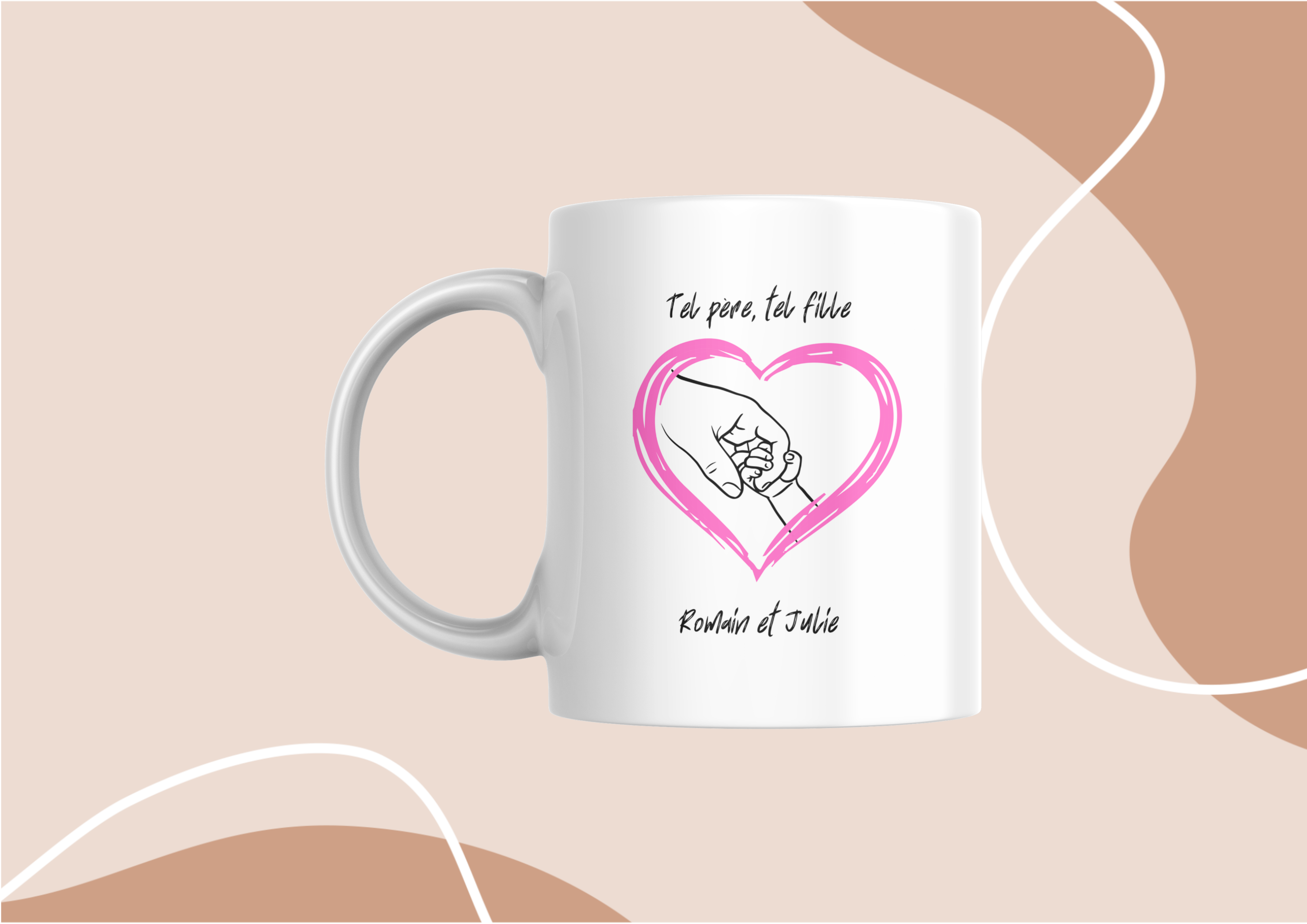 Mug personnalisé 'Tel père, tel fille'