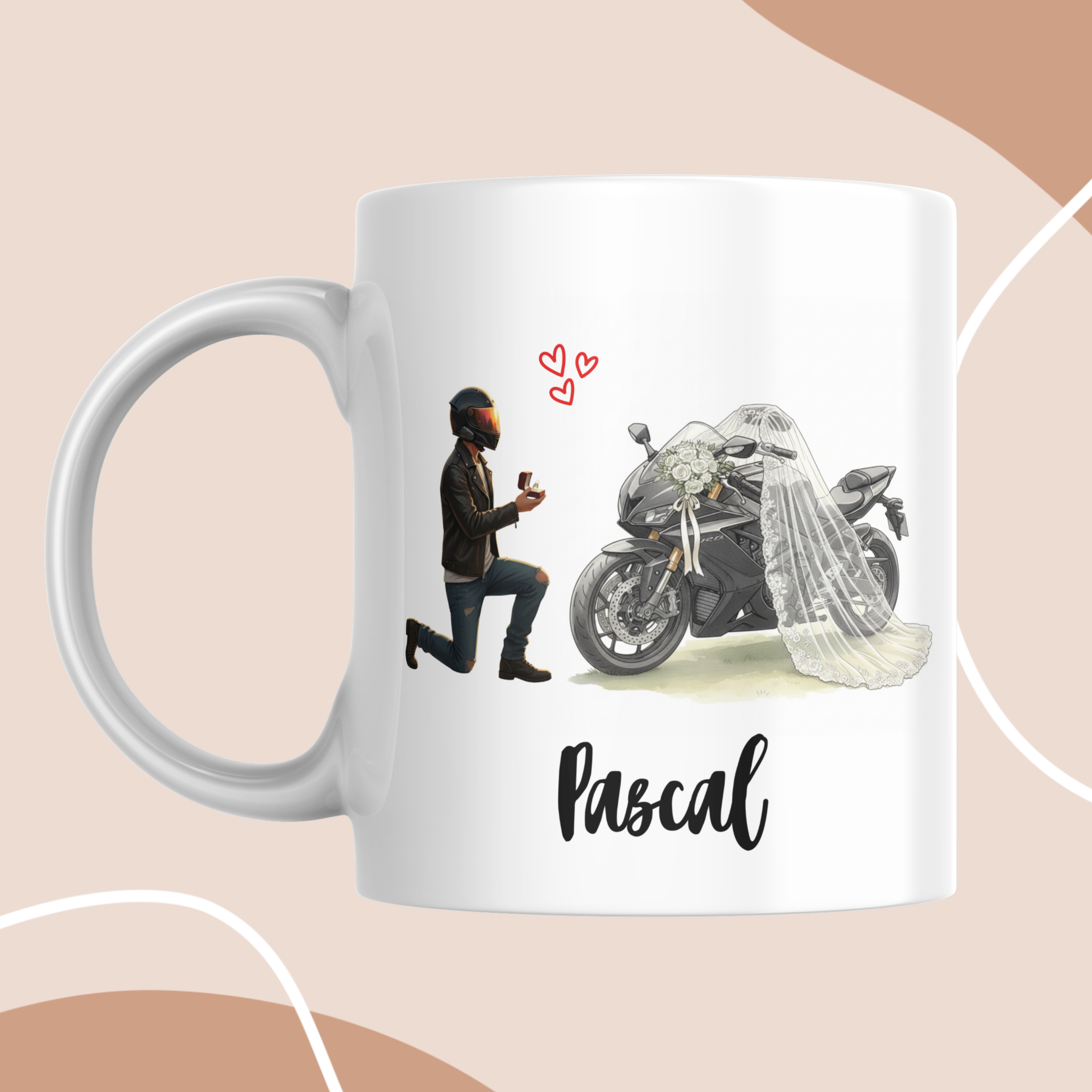 Mug Motard Marié Personnalisable