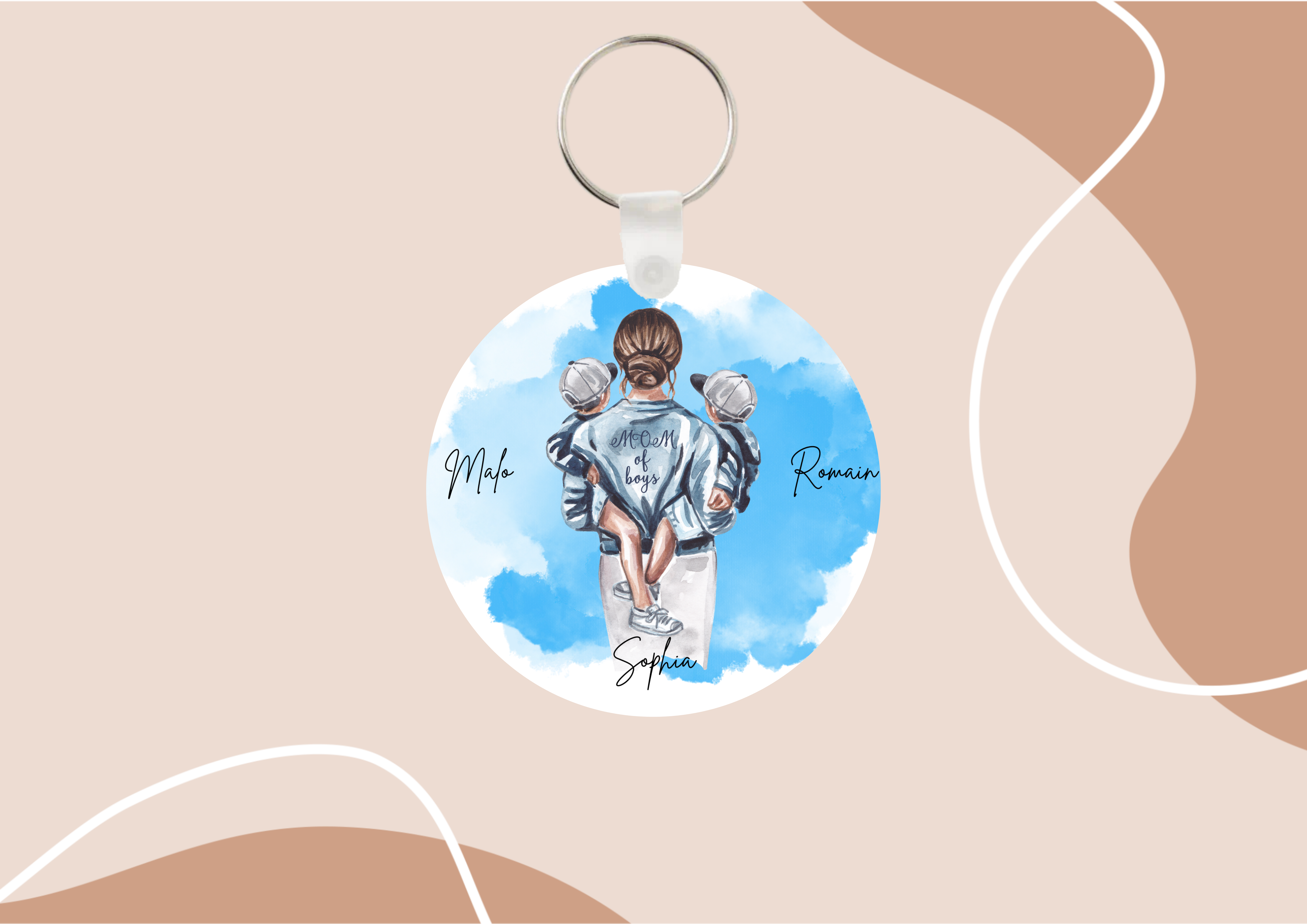 Porte-clés personnalisé Mère/enfants