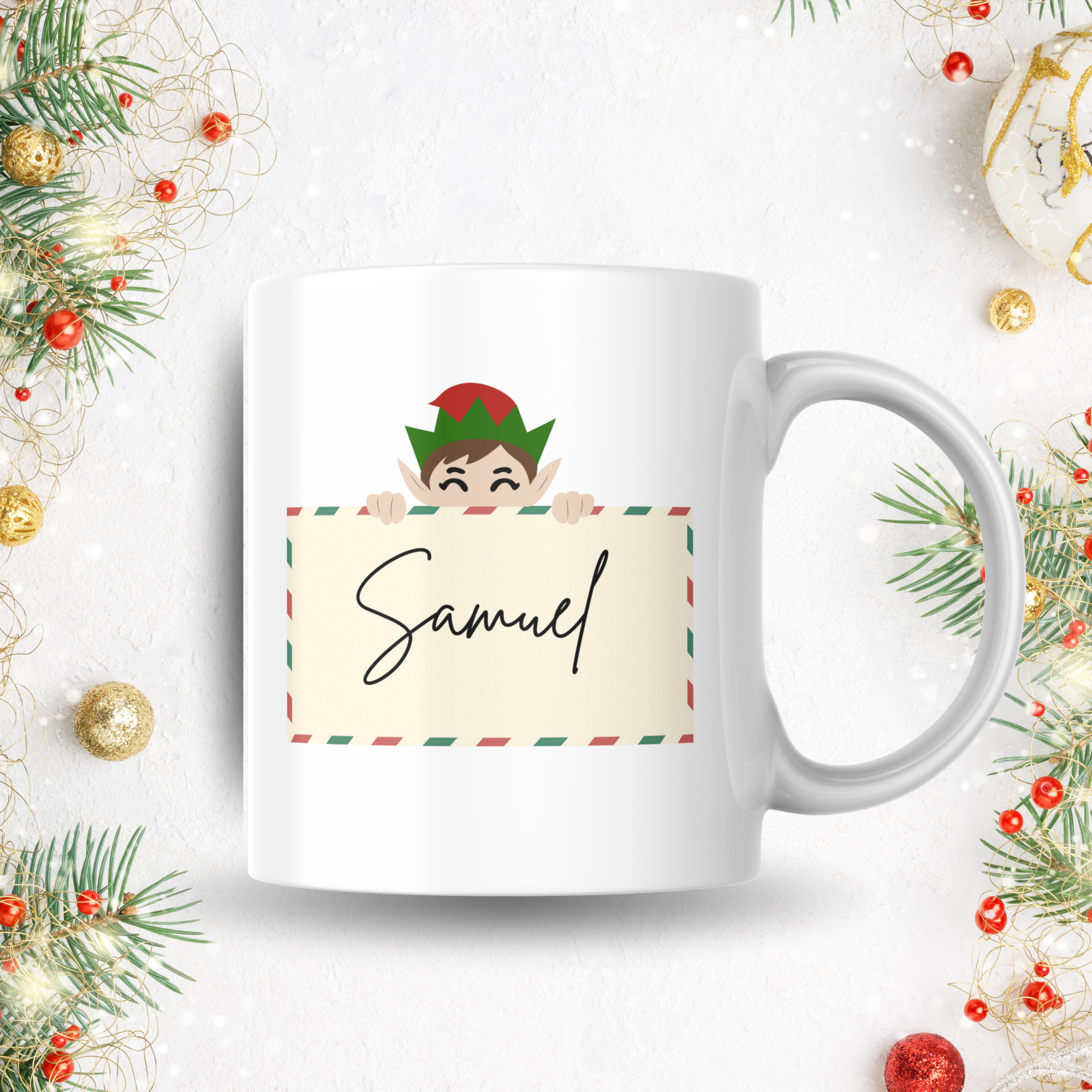 Mug personnalisé Noël Lutin