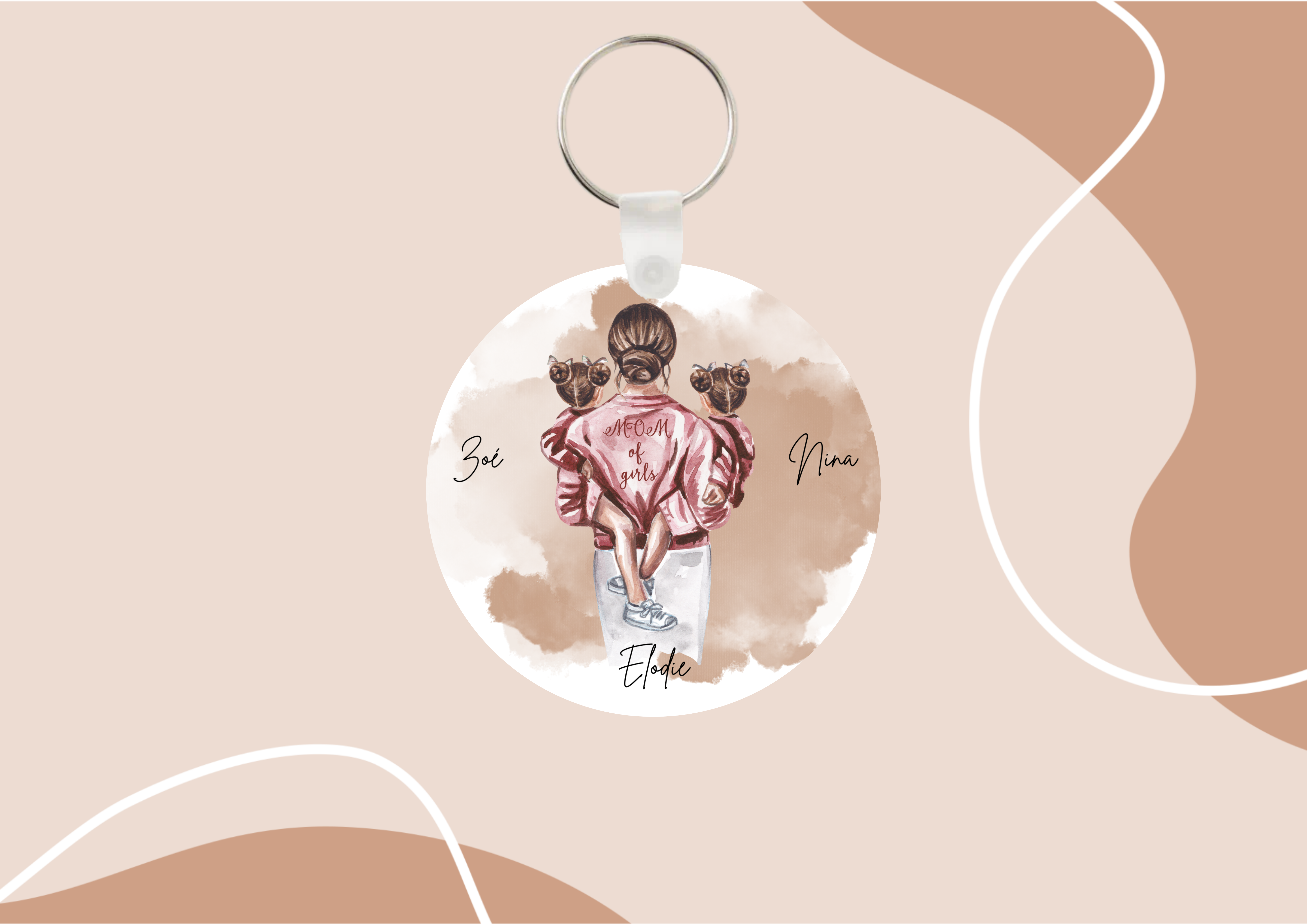 Porte-clés personnalisé Mère/enfants