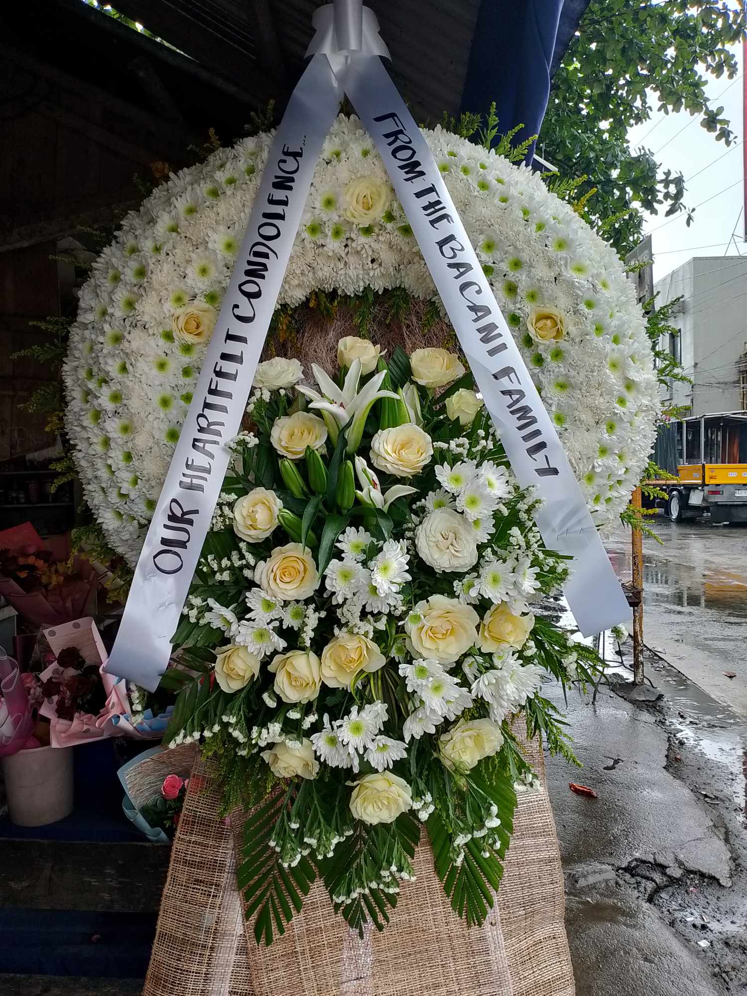 Sympathy Funeral Flower Stand