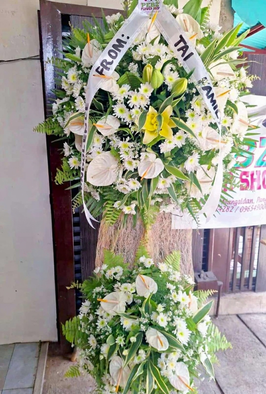Standing Funeral Flower Arrangement