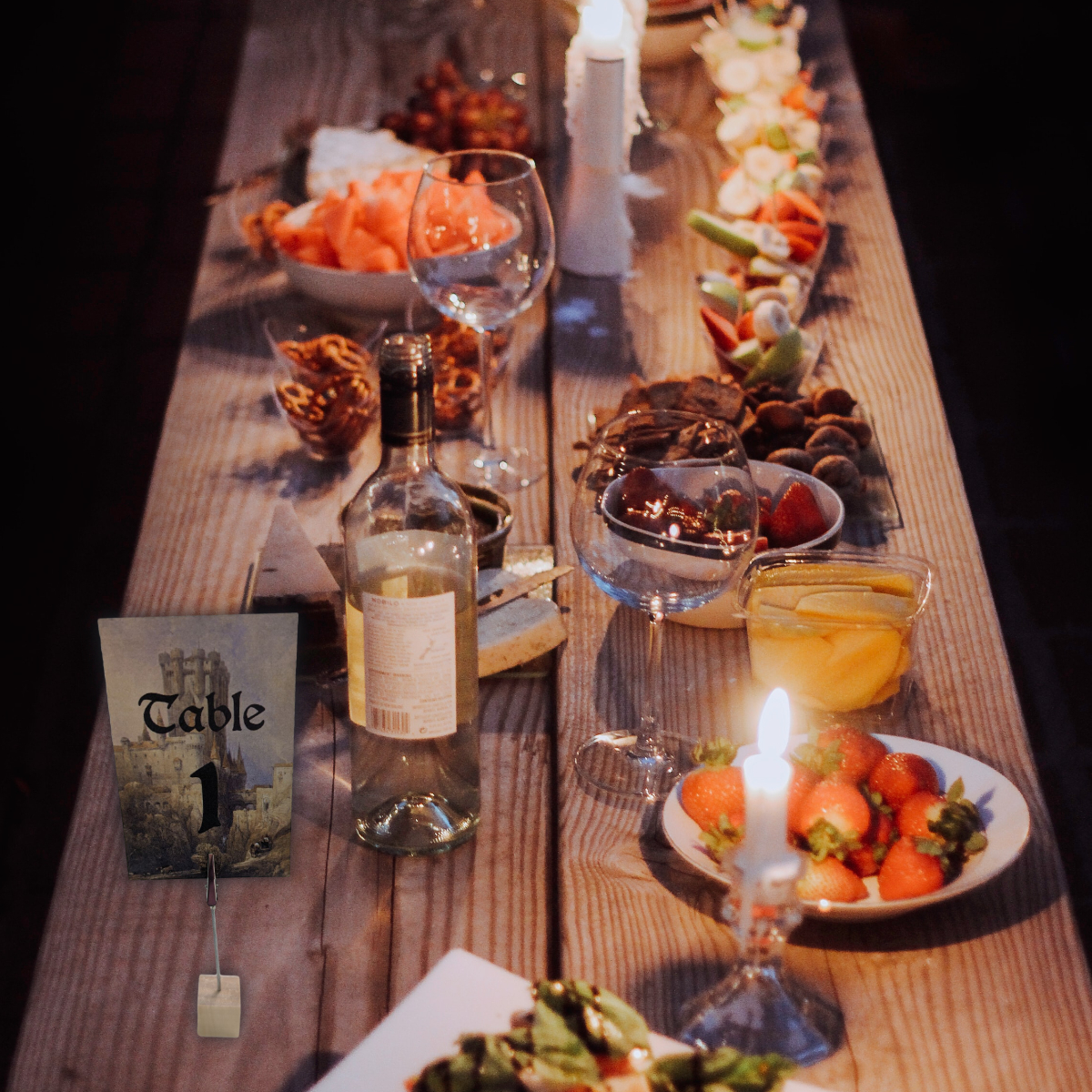 Medieval theme party table number cards, theme wedding, digital download