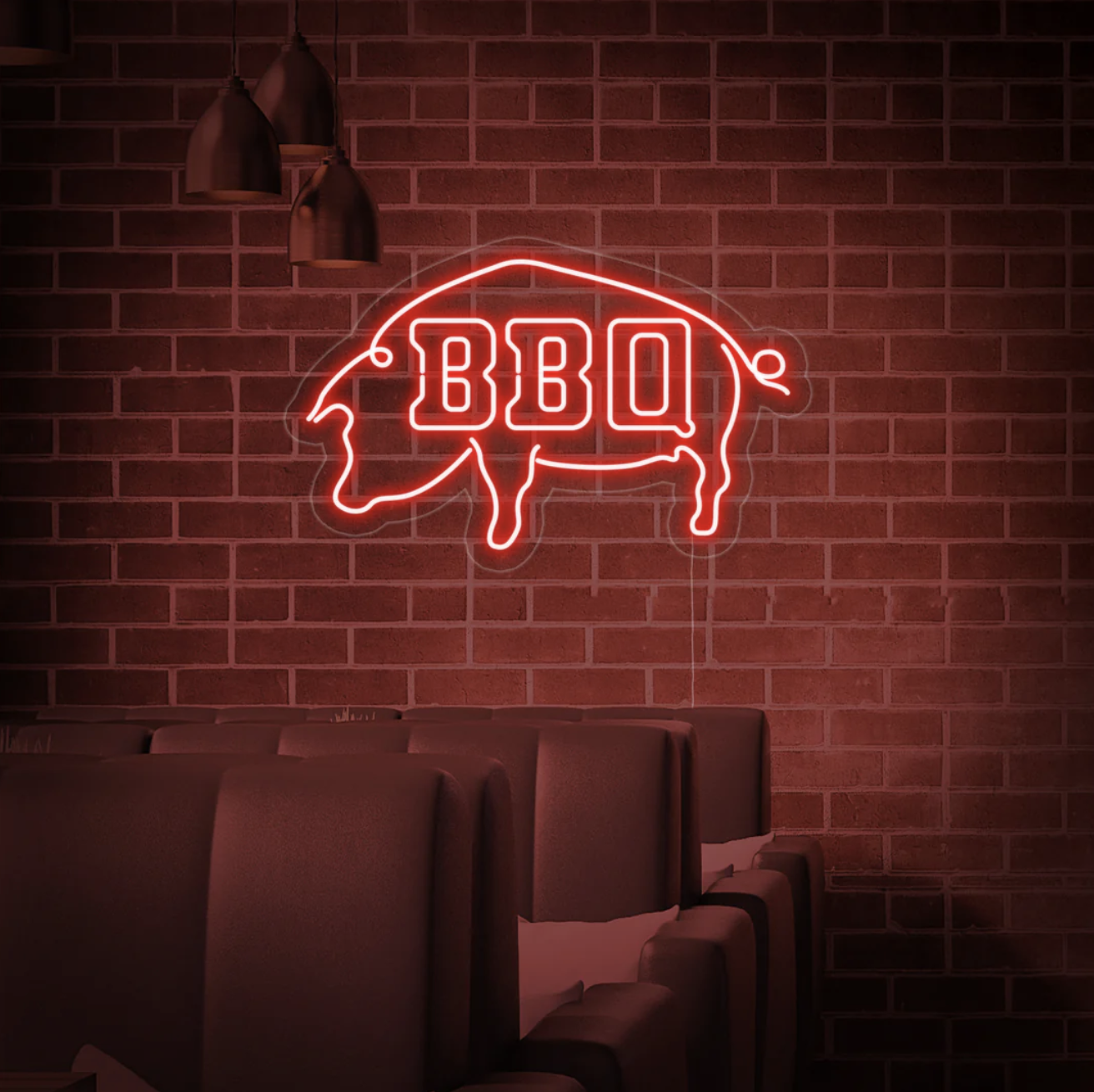 Letrero de neón BBQ