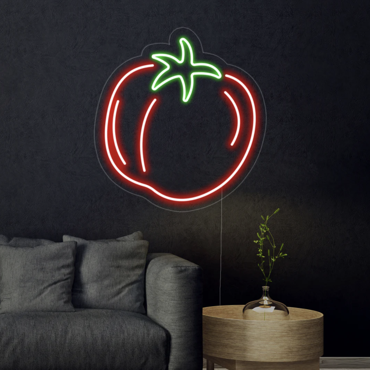 Lámpara de neón tomate