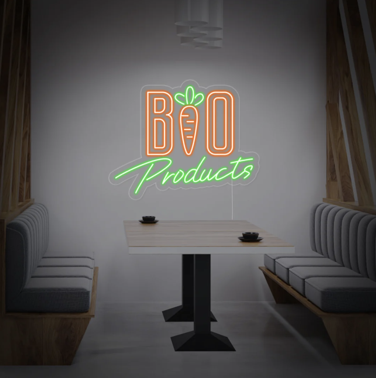 Letrero de neón BIO Products