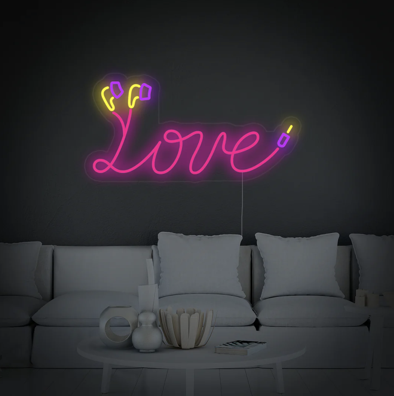 Letrero de neón 'Love'