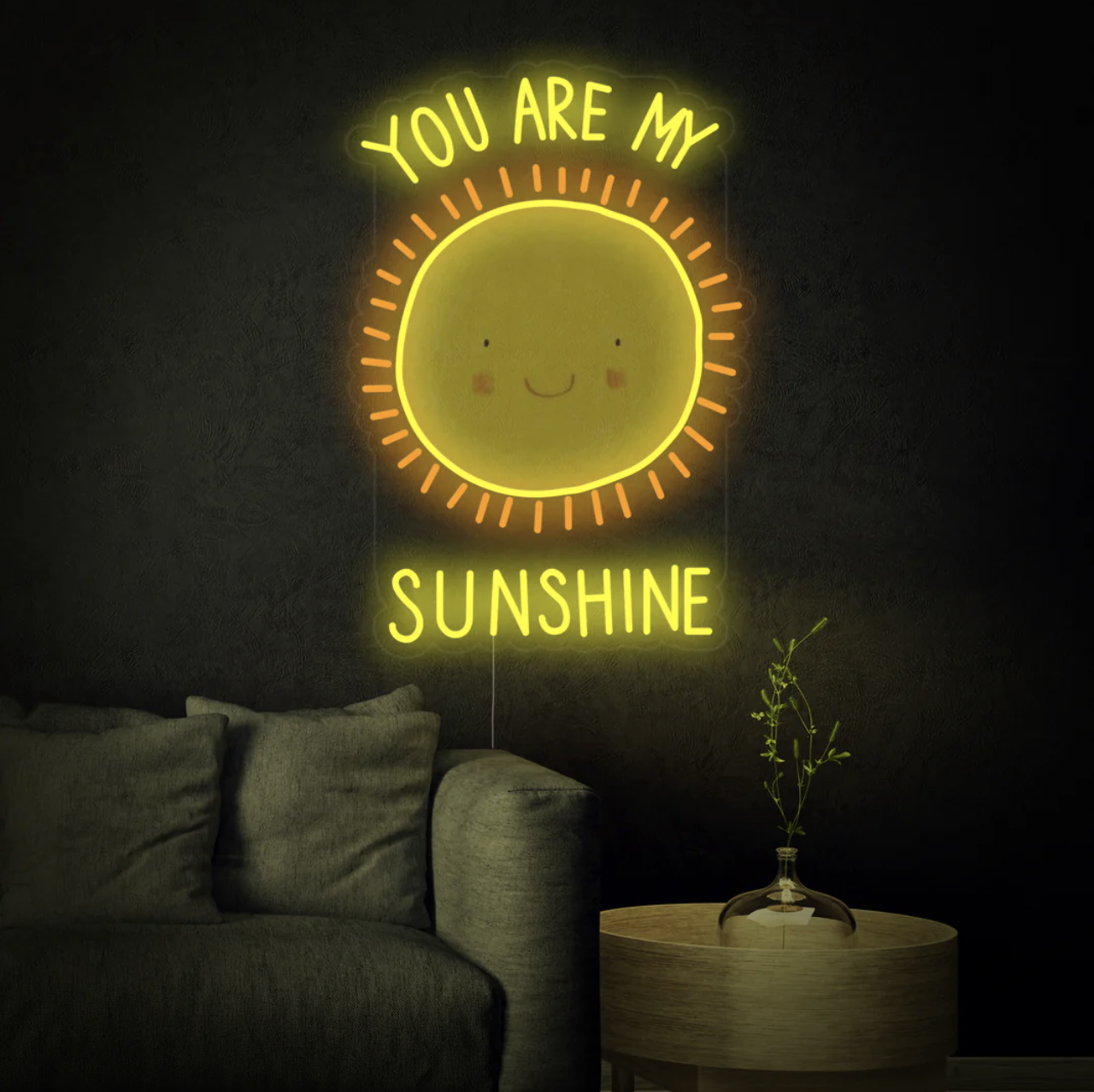 Luz de neón 'You are my sunshine'