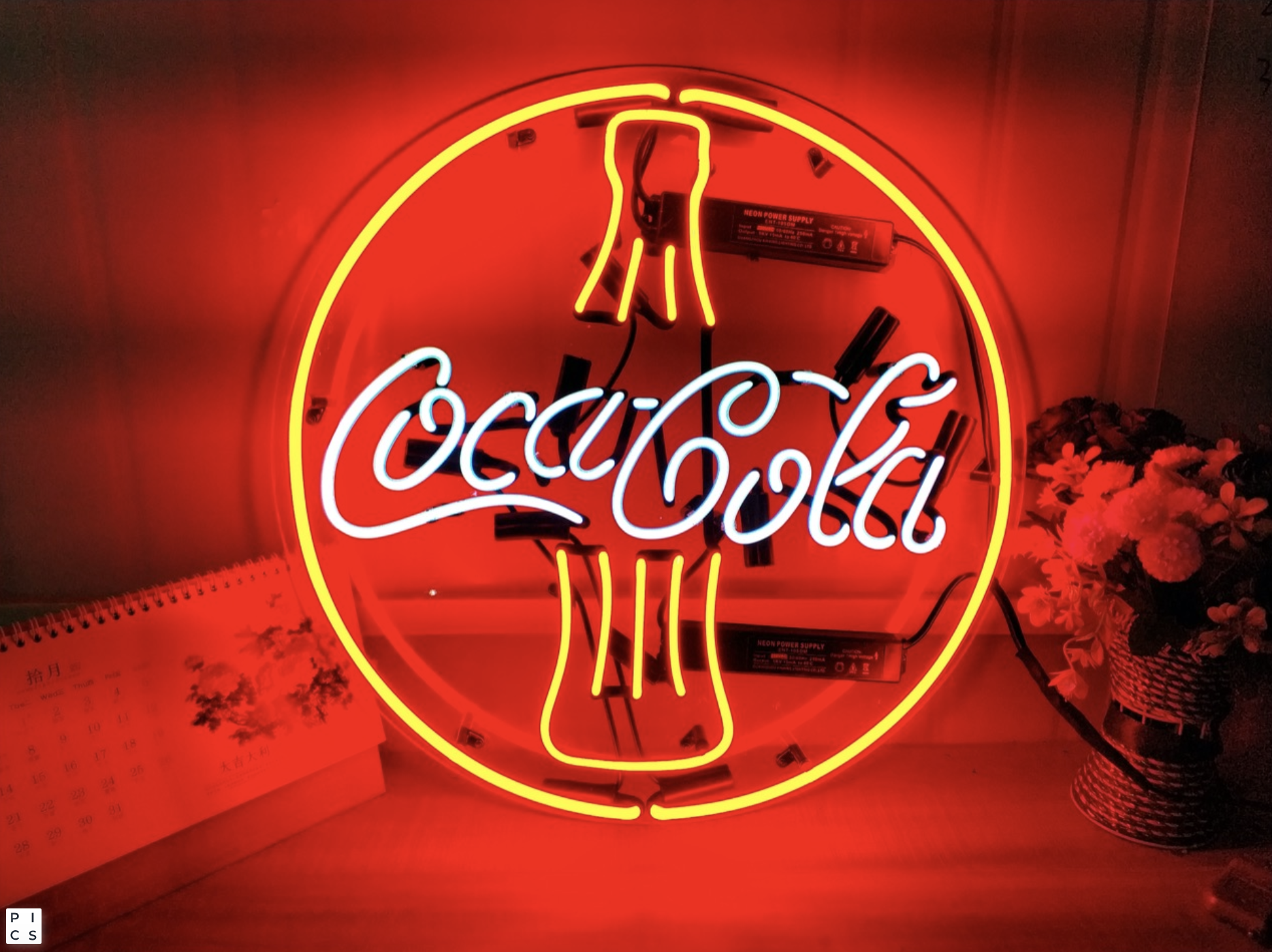"Coca Cola Coke Bottle" Letreros Neon (70 cm)