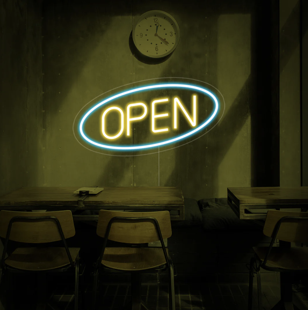 "Open" Letreros Neon