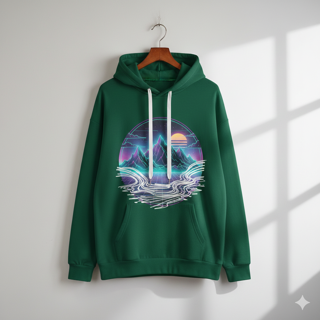 Green Graphic Hoodie