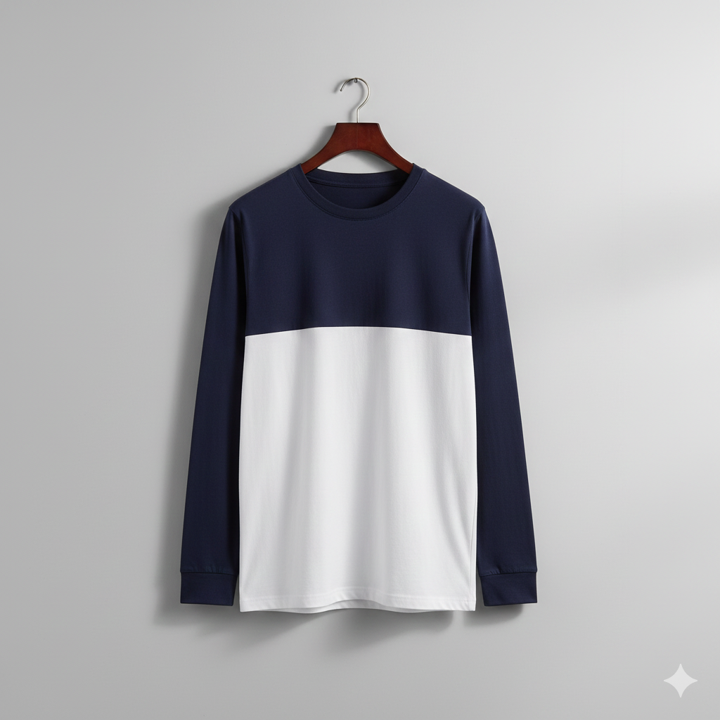 Color Block Long Sleeve T-Shirt
